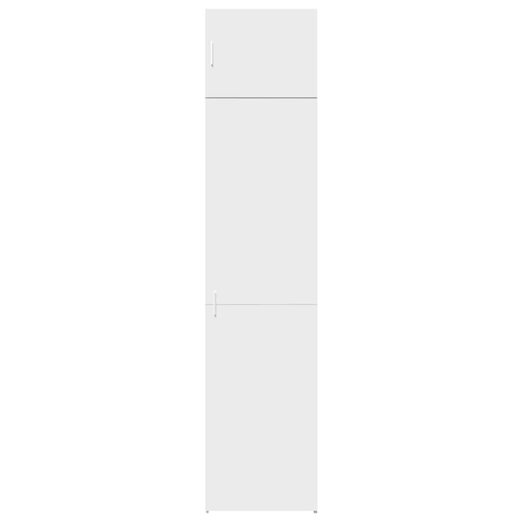 Dulap depozitare slim alb 50x42,5x225 cm lemn prelucrat GartenMobel Dekor