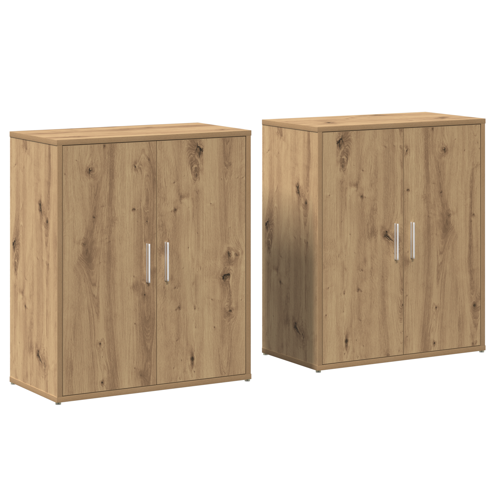 Bufet 2 pcs stejar artizanal 60 x 31 x 70 cm Lemn compozit GartenMobel Dekor