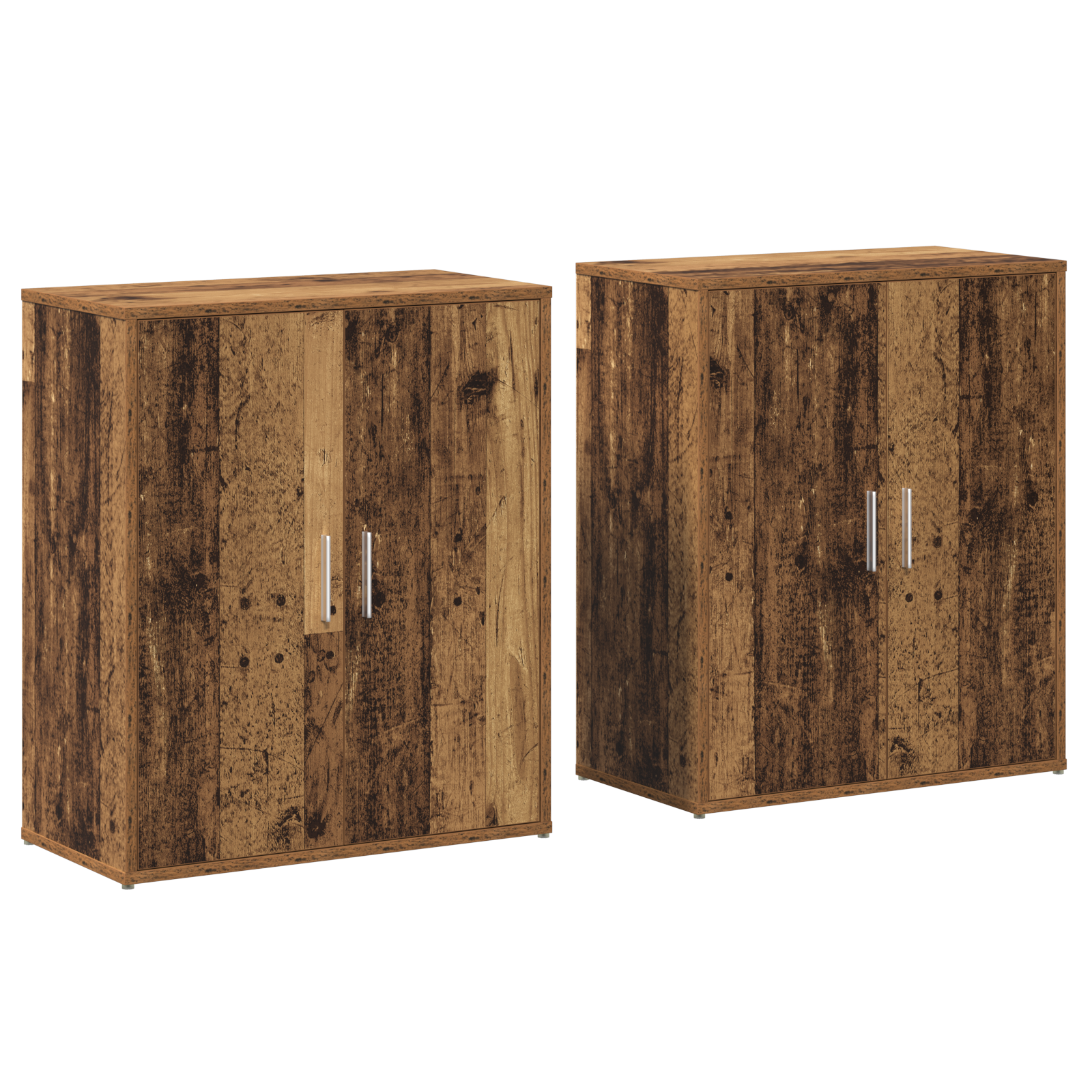 Bufet cu raft 2 pcs Lemn vechi 60 x 31 x 70 cm Lemn compozit GartenMobel Dekor