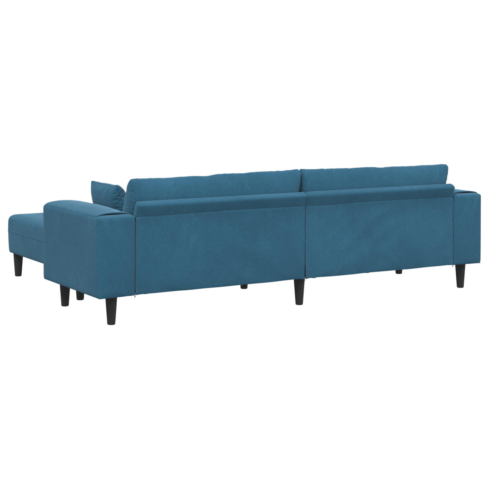 Canapea din catifea cu pernă cu pernă 3 pcs Albastru 208 cm Catifea GartenMobel Dekor