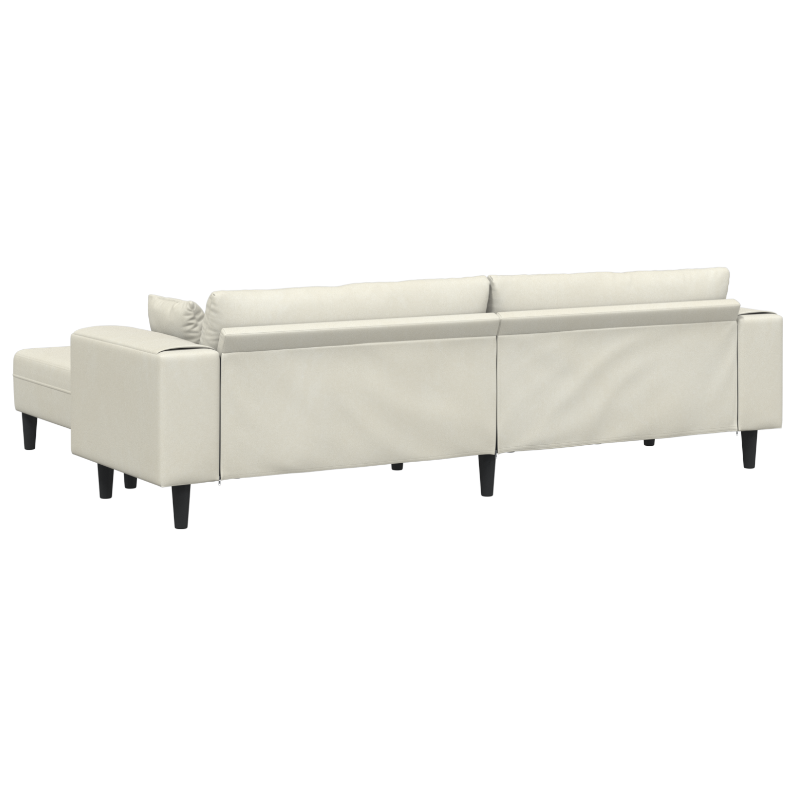 Canapea din catifea cu pernă cu pernă 3 pcs Crem 208 cm Catifea GartenMobel Dekor