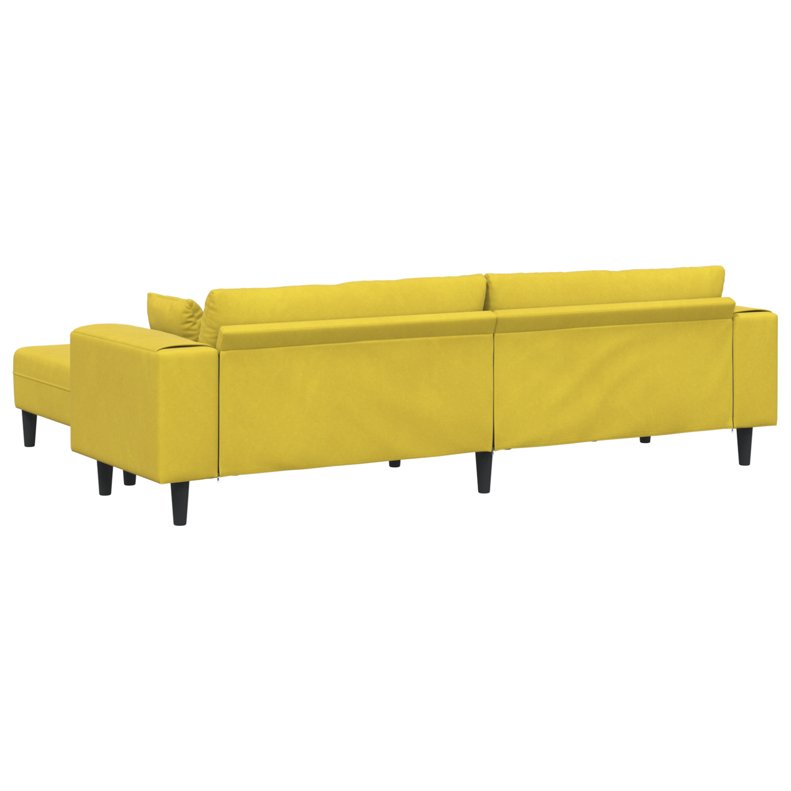 Canapea din catifea cu pernă cu pernă 3 pcs Galben 208 cm Catifea GartenMobel Dekor