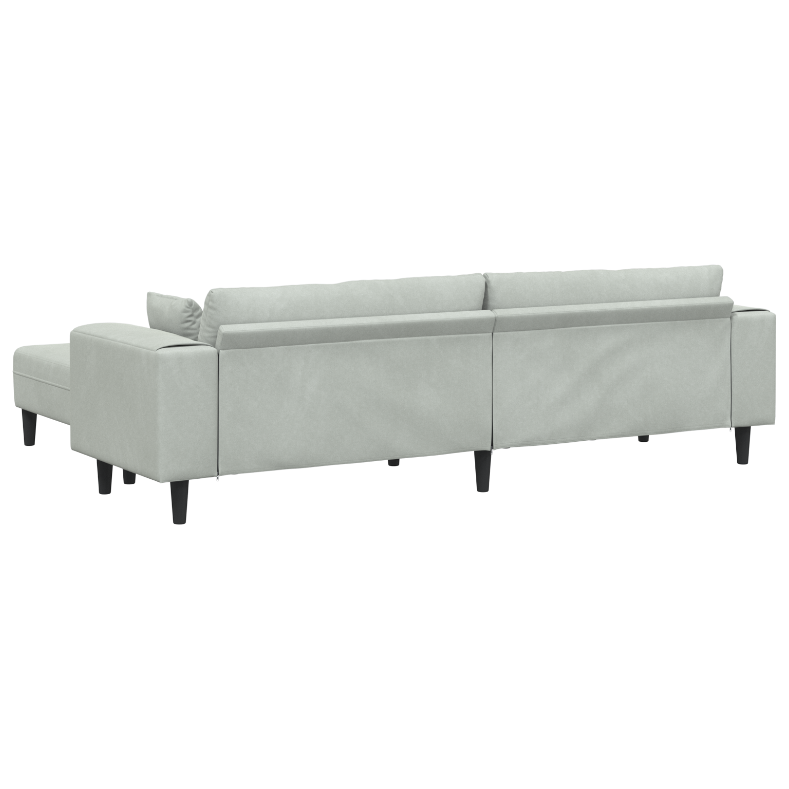 Canapea din catifea cu pernă cu pernă 3 pcs Gri deschis 208 cm Catifea GartenMobel Dekor