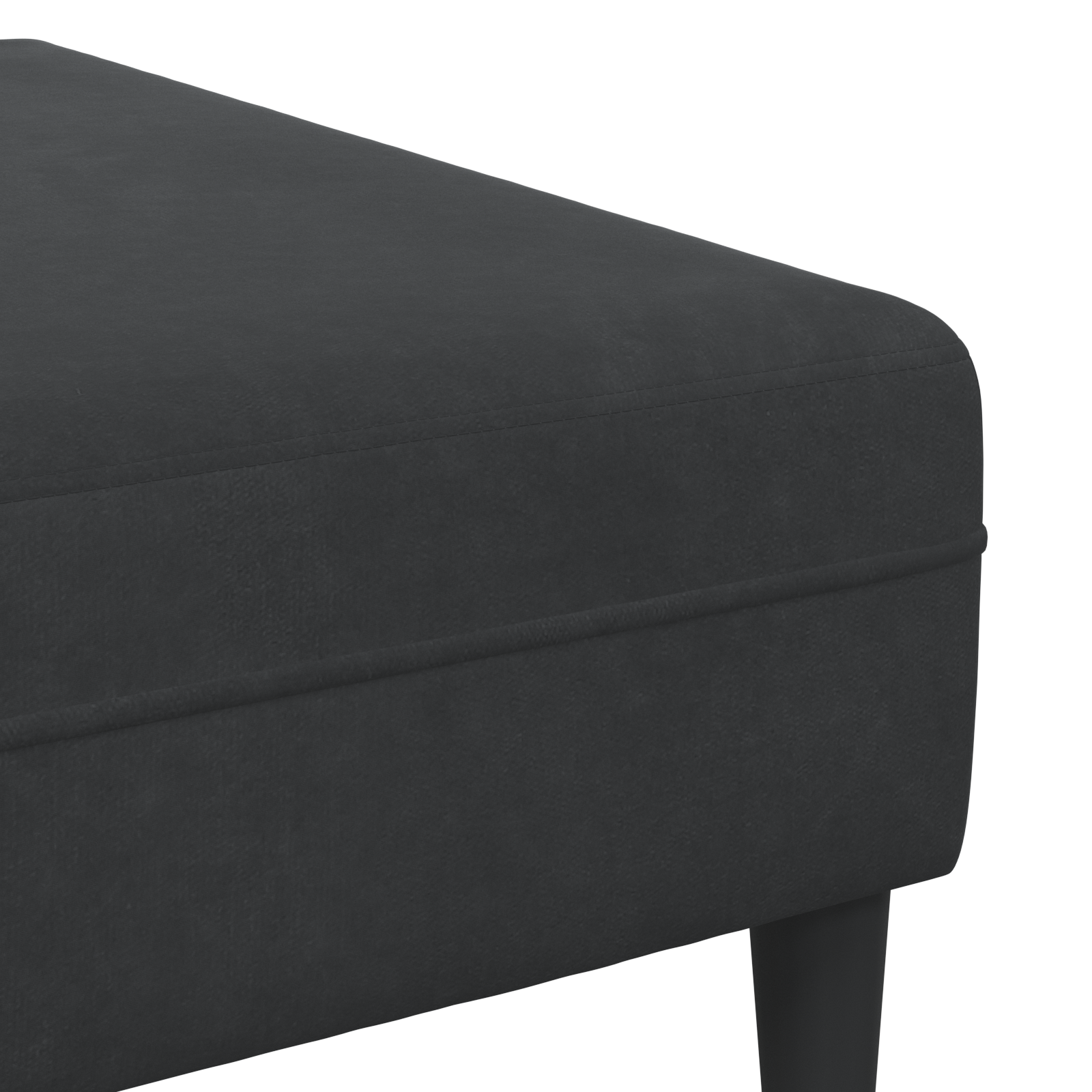 Canapea din catifea cu pernă cu pernă 3 pcs Negru 208 cm Catifea GartenMobel Dekor