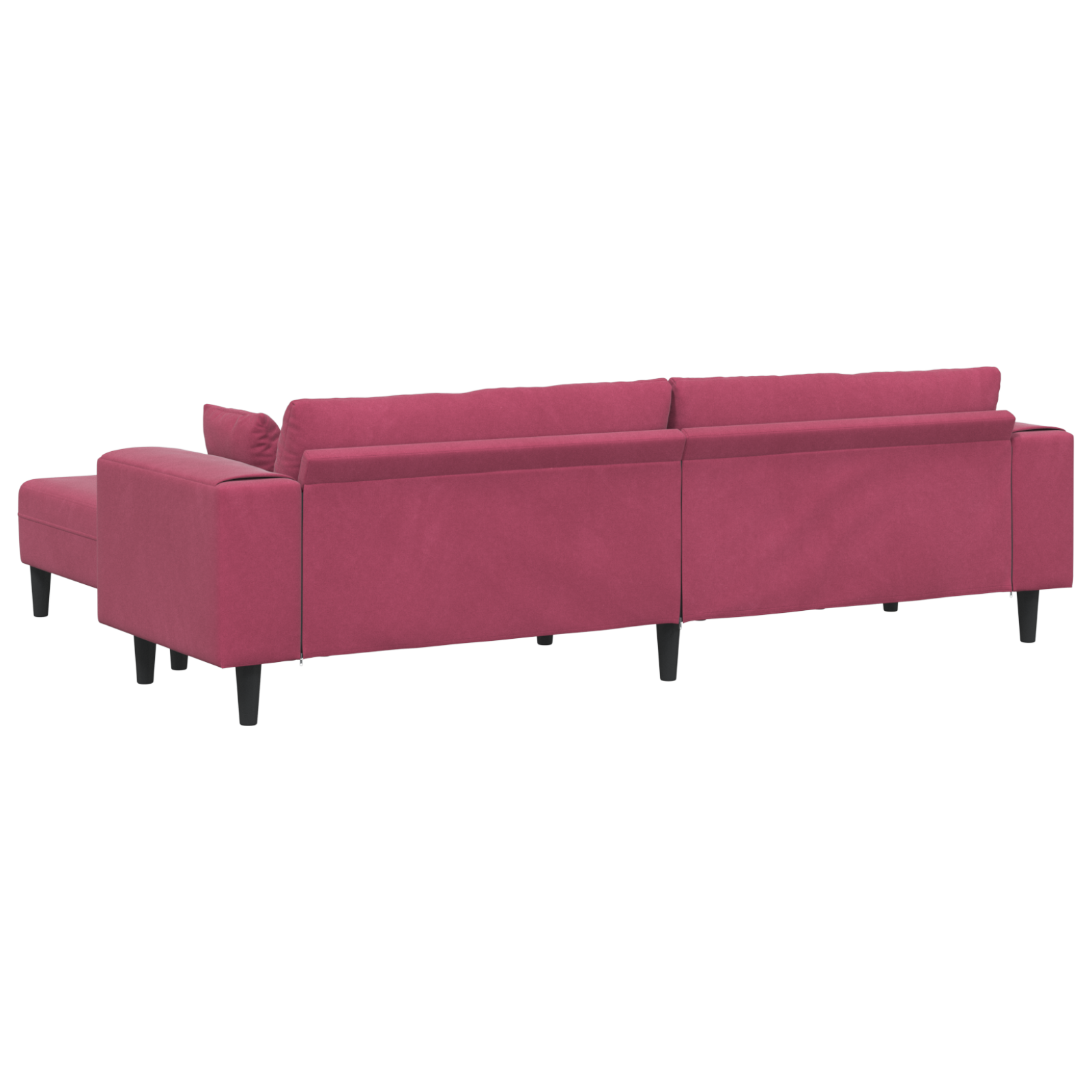 Canapea din catifea cu pernă cu pernă 3 pcs Roșu Vin 208 cm Catifea GartenMobel Dekor