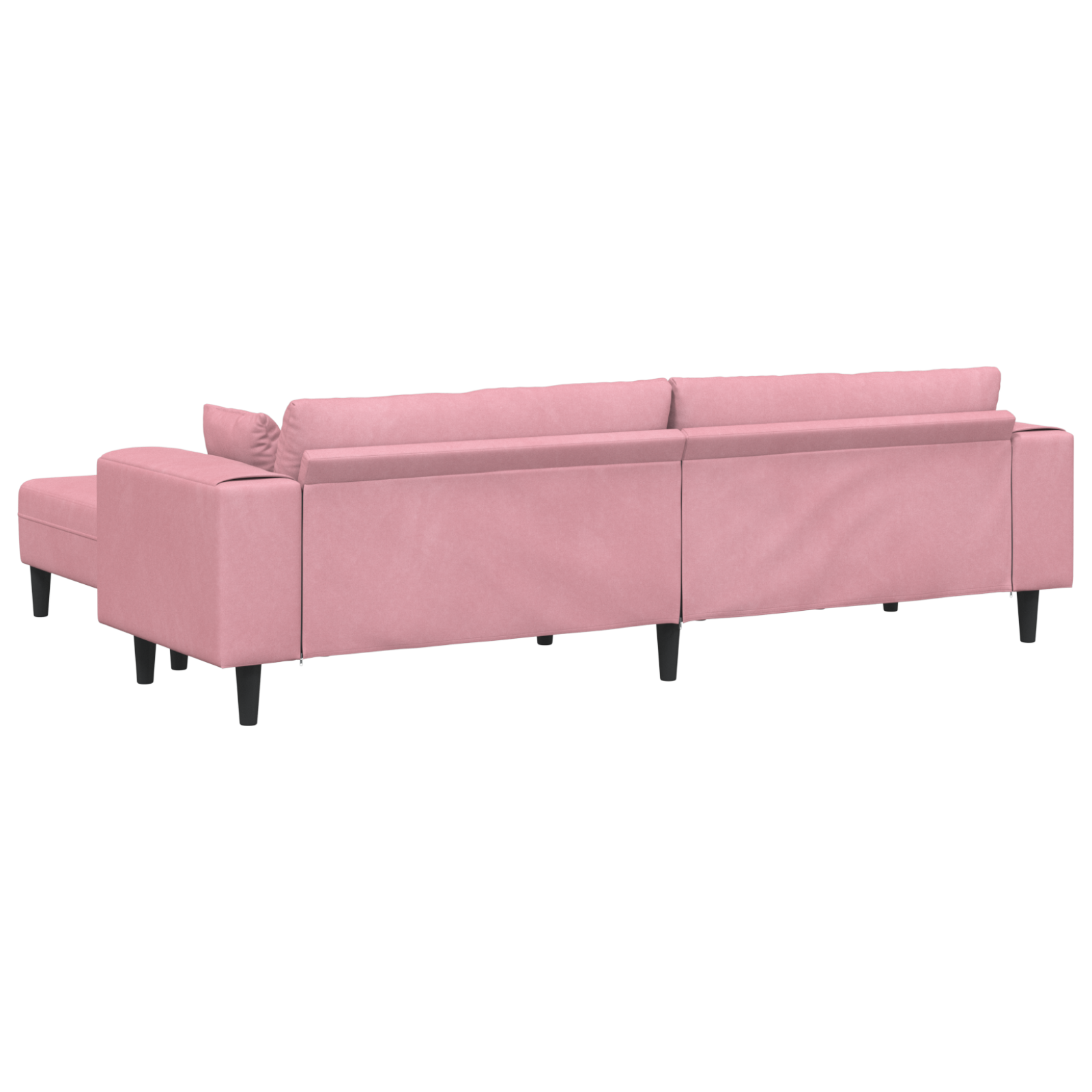 Canapea din catifea cu pernă cu pernă 3 pcs Roz 208 cm Catifea GartenMobel Dekor