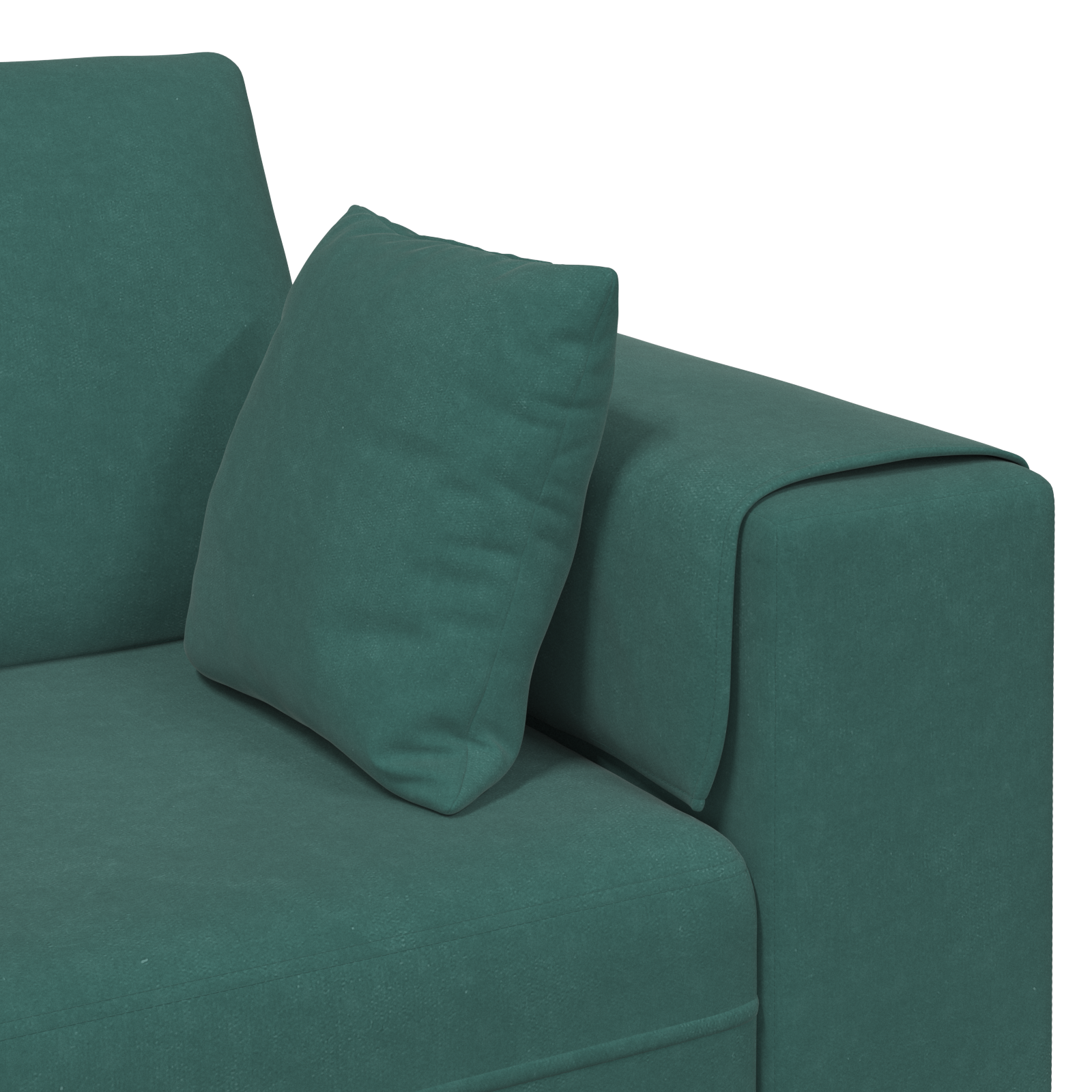 Canapea din catifea cu pernă cu pernă 3 pcs Verde închis 208 cm Catifea GartenMobel Dekor