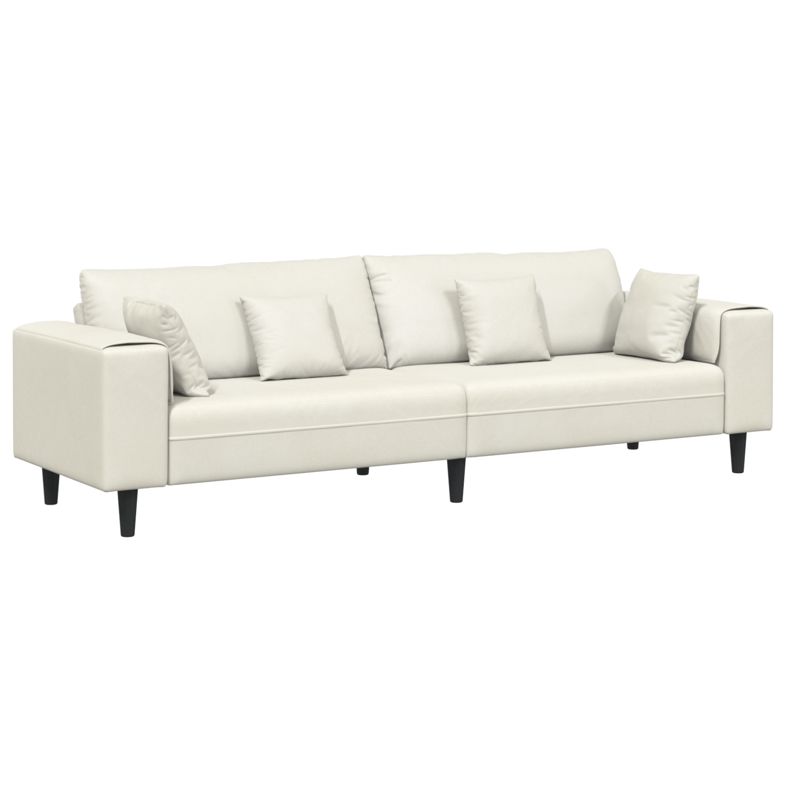 Canapea din catifea cu pernă cu pernă Crem 208 cm Catifea GartenMobel Dekor