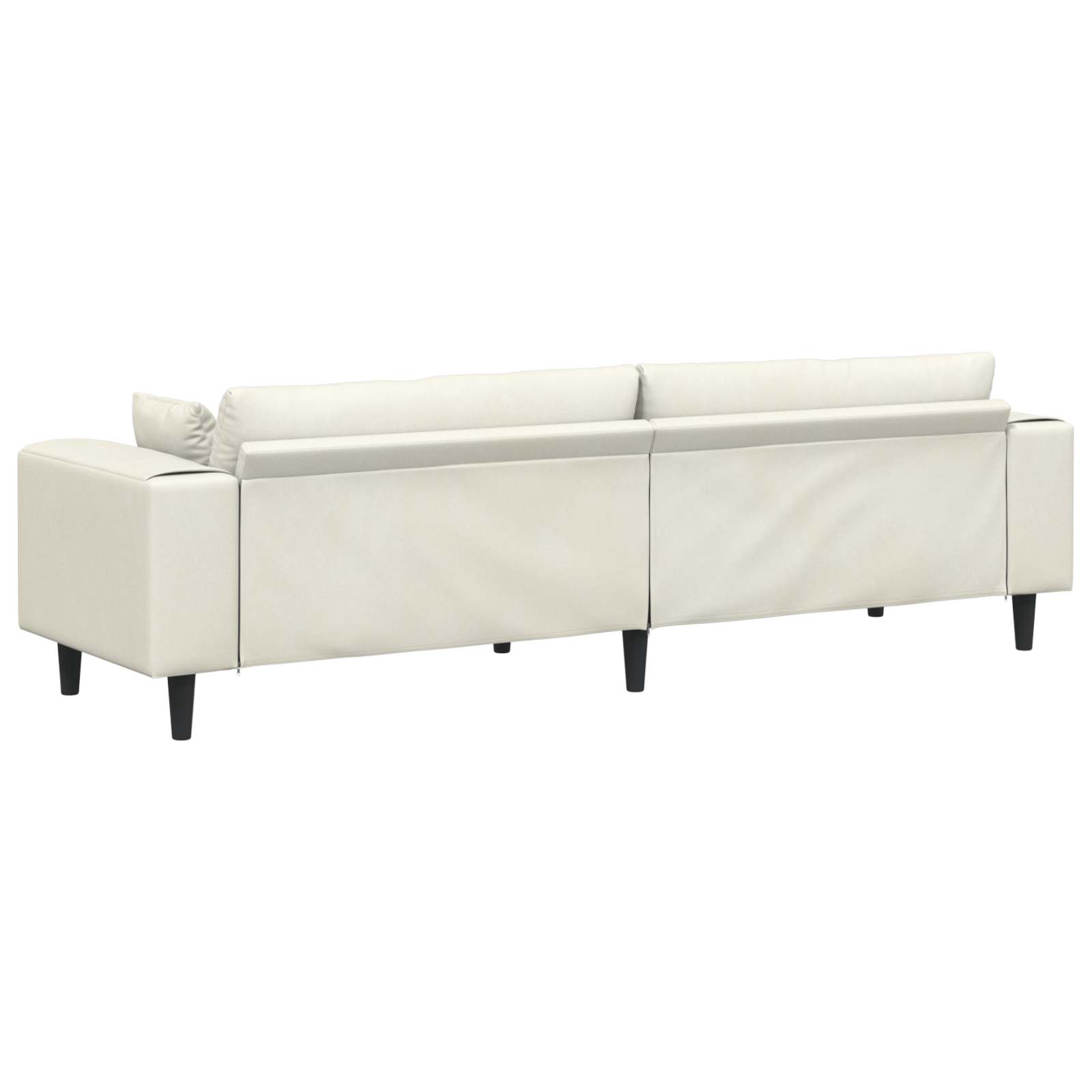 Canapea din catifea cu pernă cu pernă Crem 208 cm Catifea GartenMobel Dekor