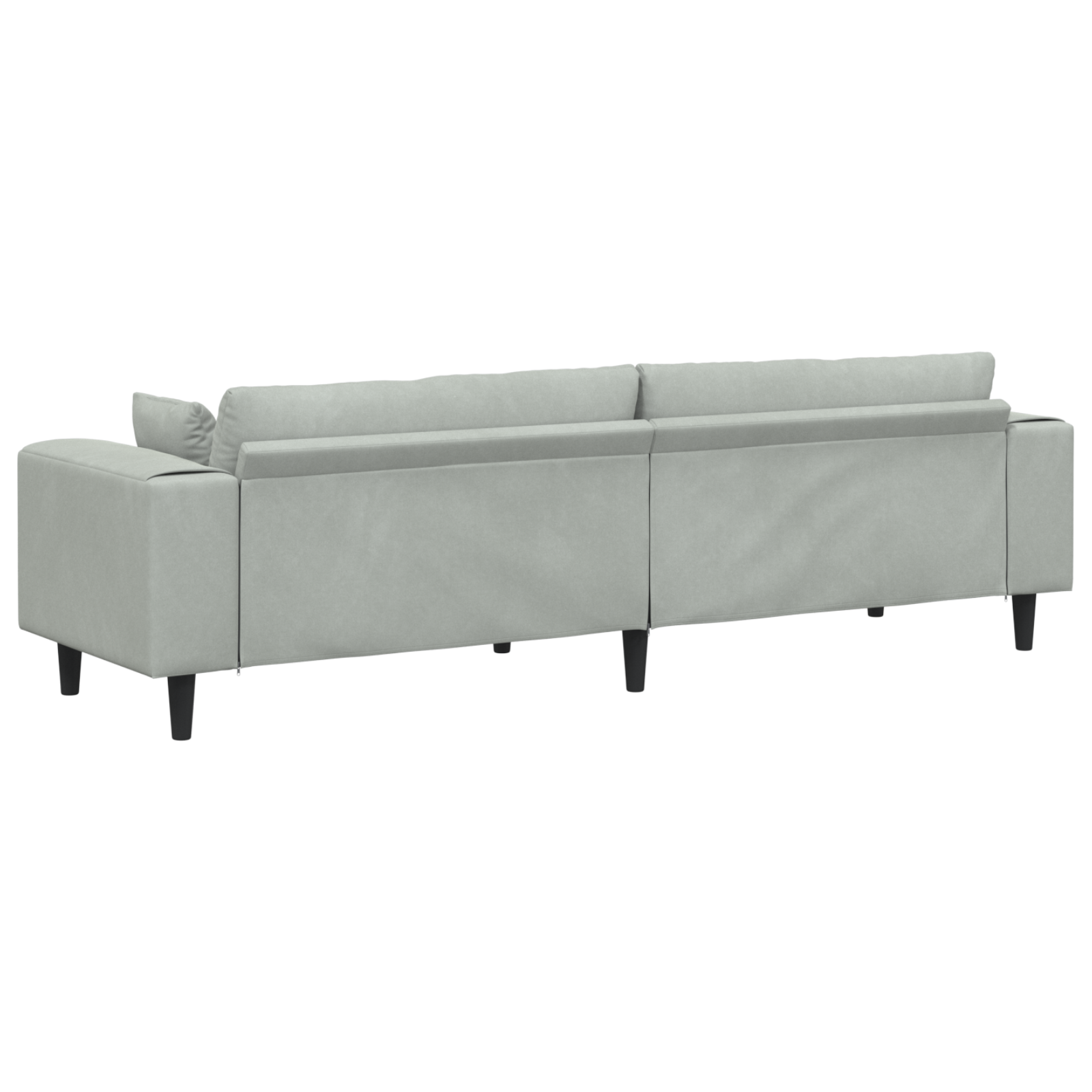 Canapea din catifea cu pernă cu pernă Gri deschis 208 cm Catifea GartenMobel Dekor