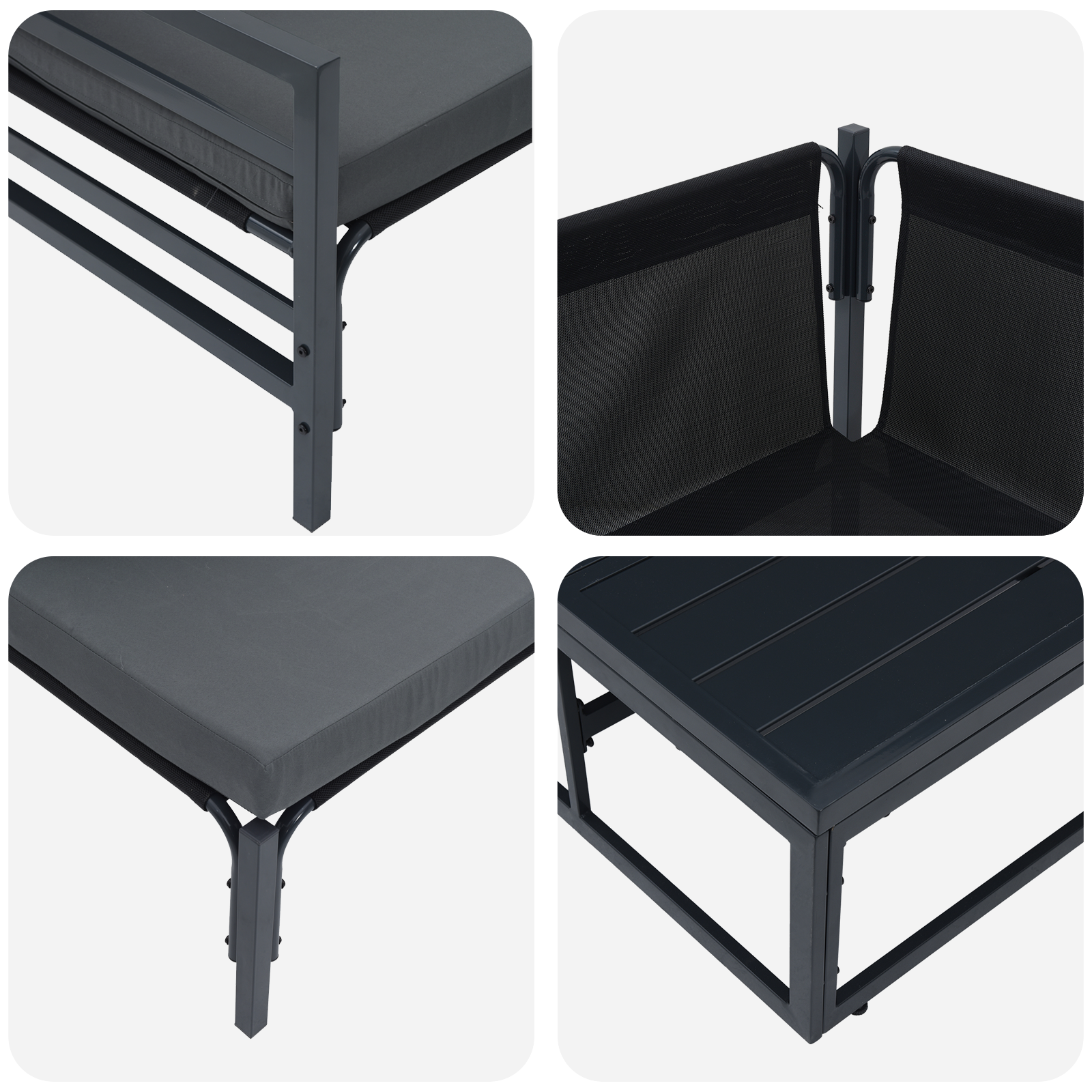 Set de canapele pentru grădină 13 pcs Antracit Oțel GartenMobel Dekor