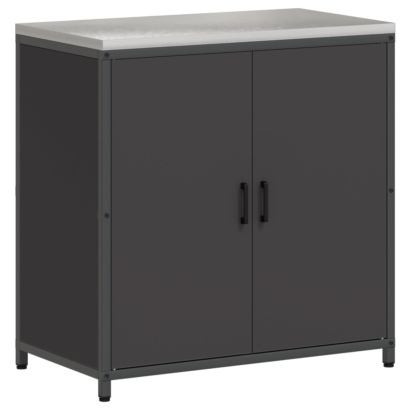 Set de depozitare pentru bucătărie 2 pcs Negru 150 x 50 x 92 cm GartenMobel Dekor