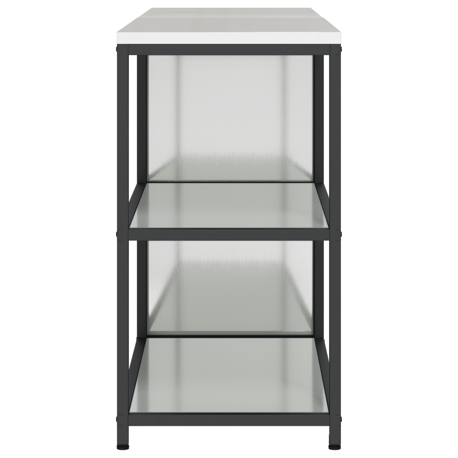 Set de depozitare pentru bucătărie cu raft cu depozitare cu ușă Ajustabil 2 pcs Argintiu GartenMobel Dekor