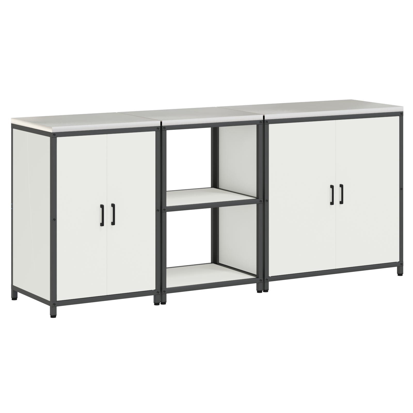 Set de Depozitare pentru Bucătărie 3 pcs Alb 210 x 50 x 92 cm GartenMobel Dekor