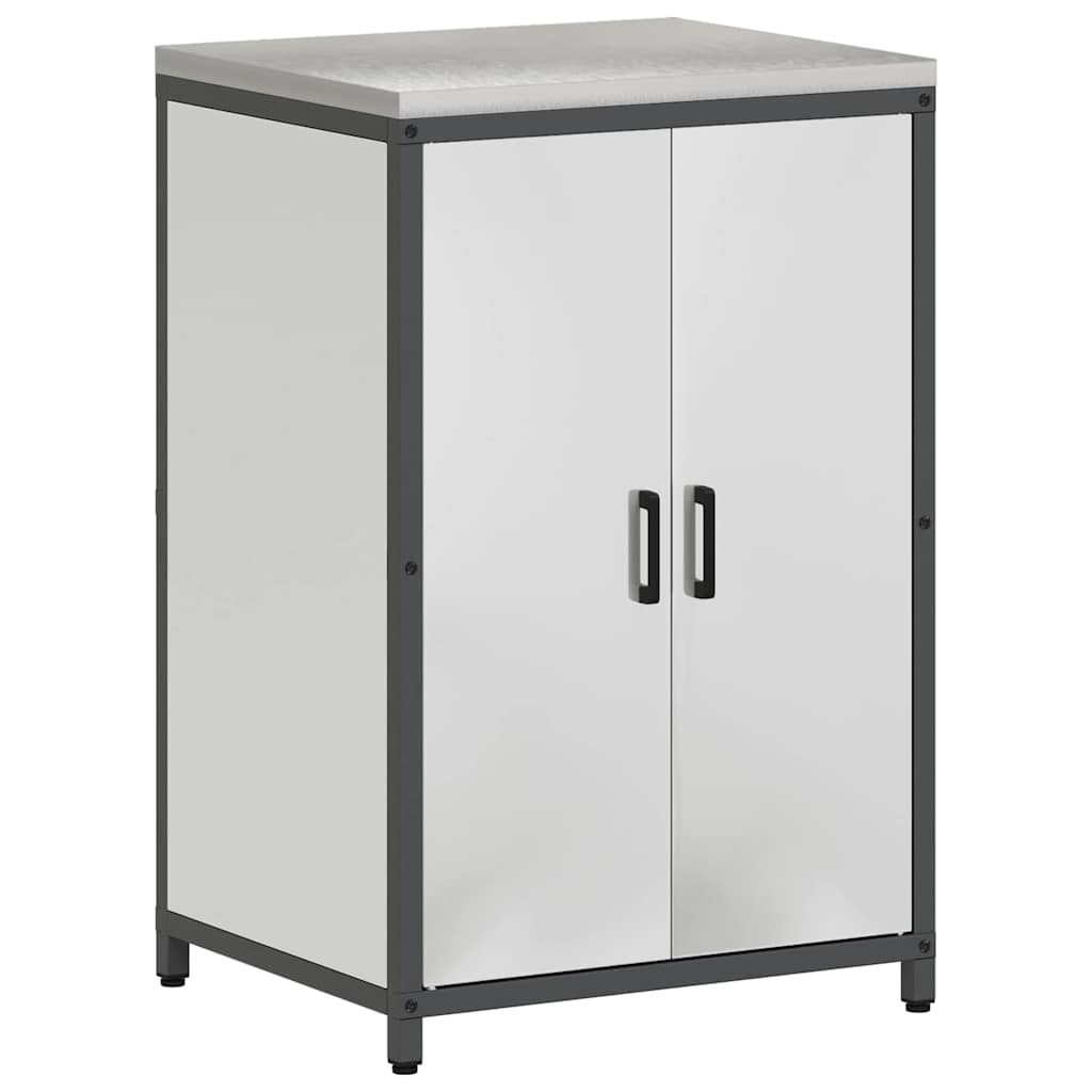Set de Depozitare pentru Bucătărie cu raft Altele cu depozitare cu ușă 3 pcs Argintiu GartenMobel Dekor