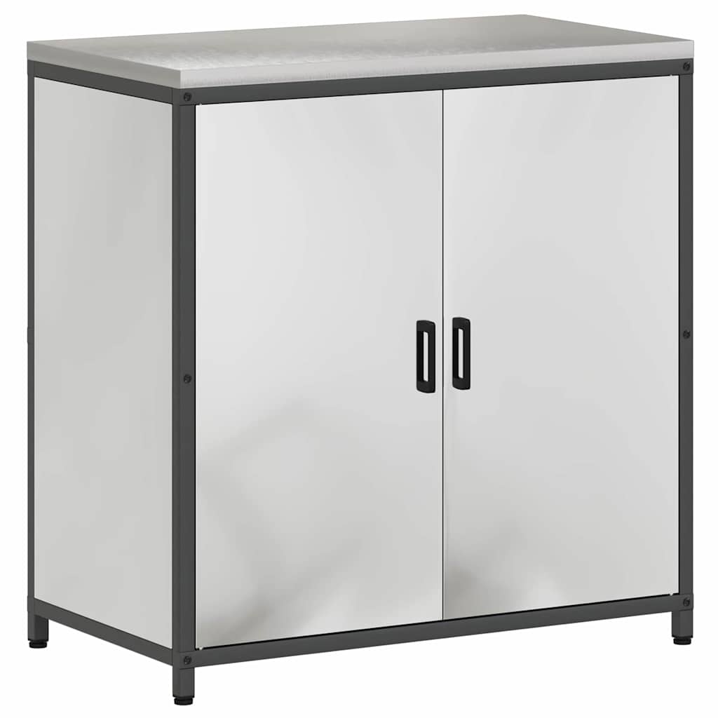 Set de Depozitare pentru Bucătărie cu raft Altele cu depozitare cu ușă 3 pcs Argintiu GartenMobel Dekor