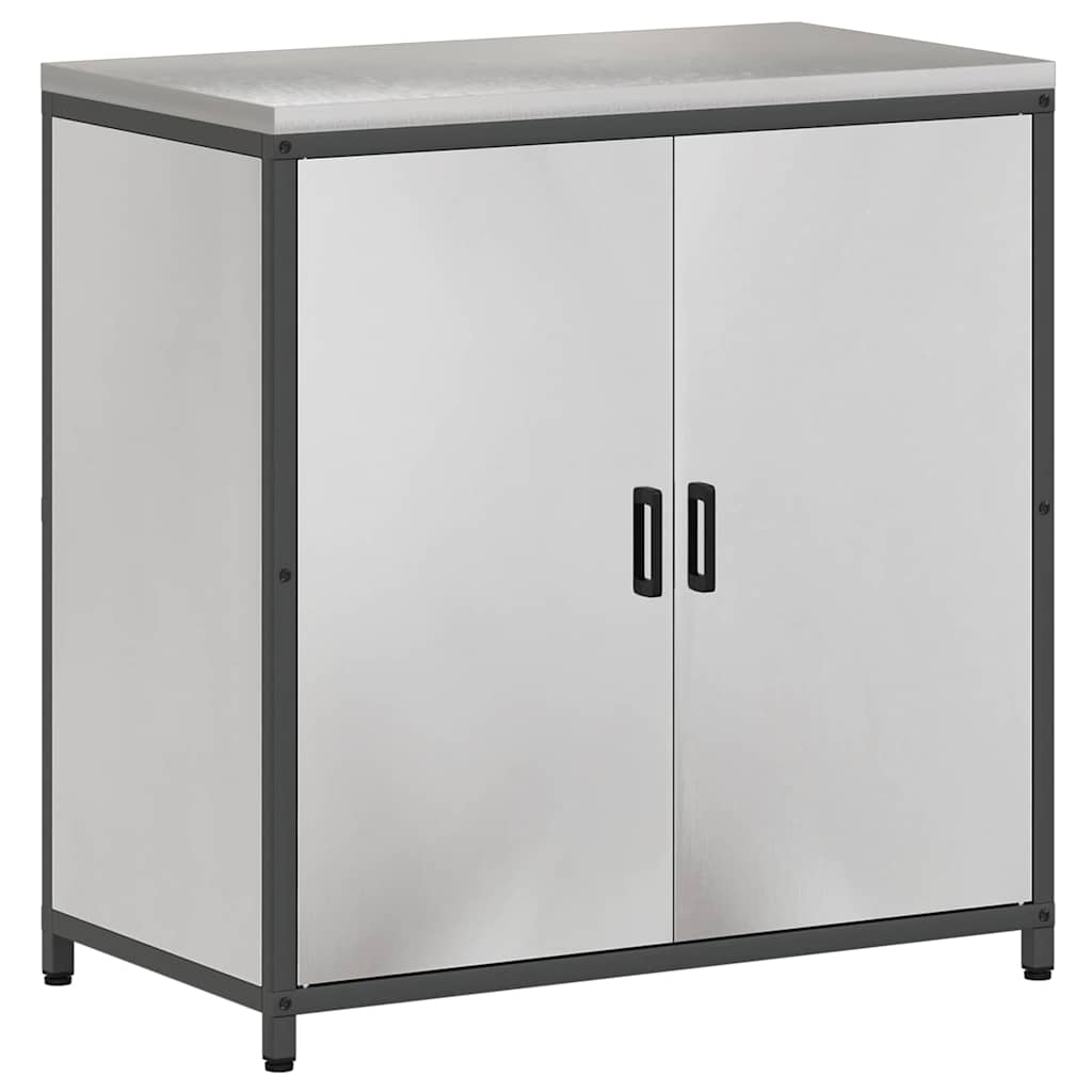 Set de Depozitare pentru Bucătărie cu raft Altele cu depozitare cu ușă 3 pcs Argintiu GartenMobel Dekor
