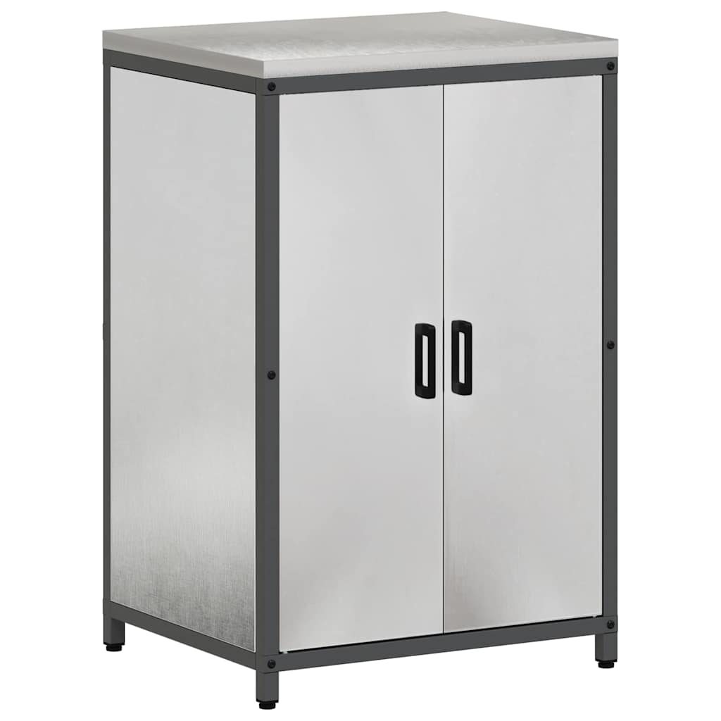 Set de Depozitare pentru Bucătărie cu raft Altele cu depozitare cu ușă 3 pcs Argintiu GartenMobel Dekor