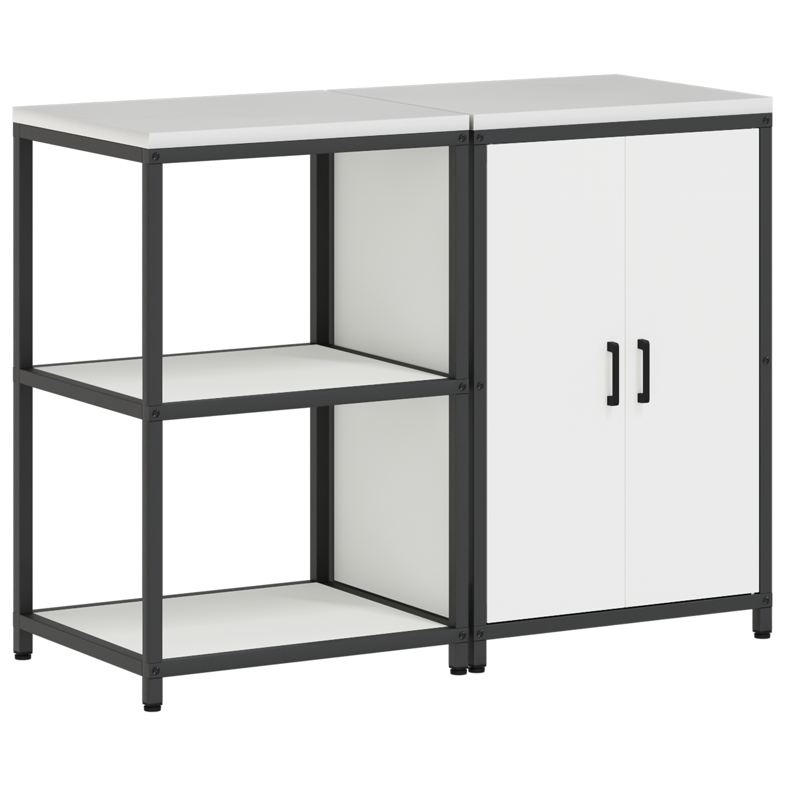 Set de depozitare pentru bucătărie 2 pcs Alb 120 x 50 x 92 cm GartenMobel Dekor