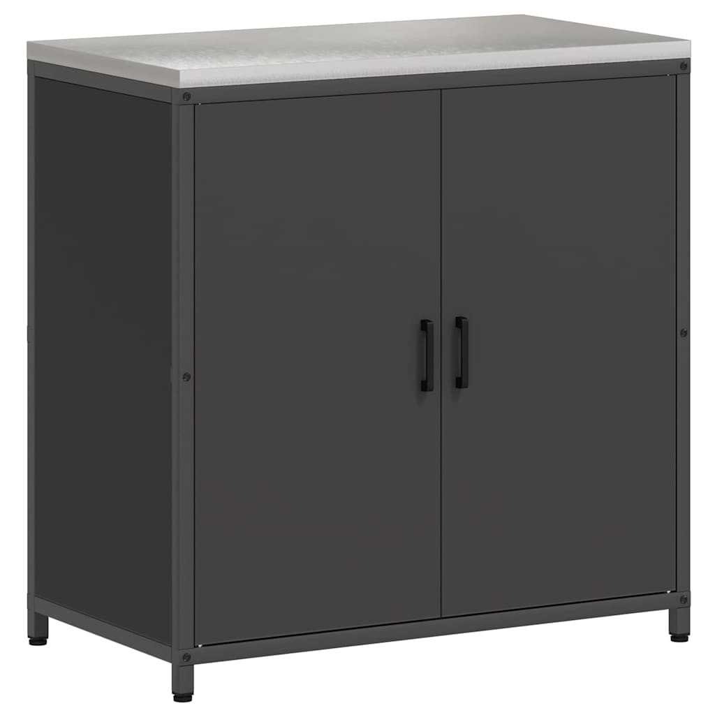 Set de depozitare pentru bucătărie 2 pcs Negru 150 x 50 x 92 cm GartenMobel Dekor