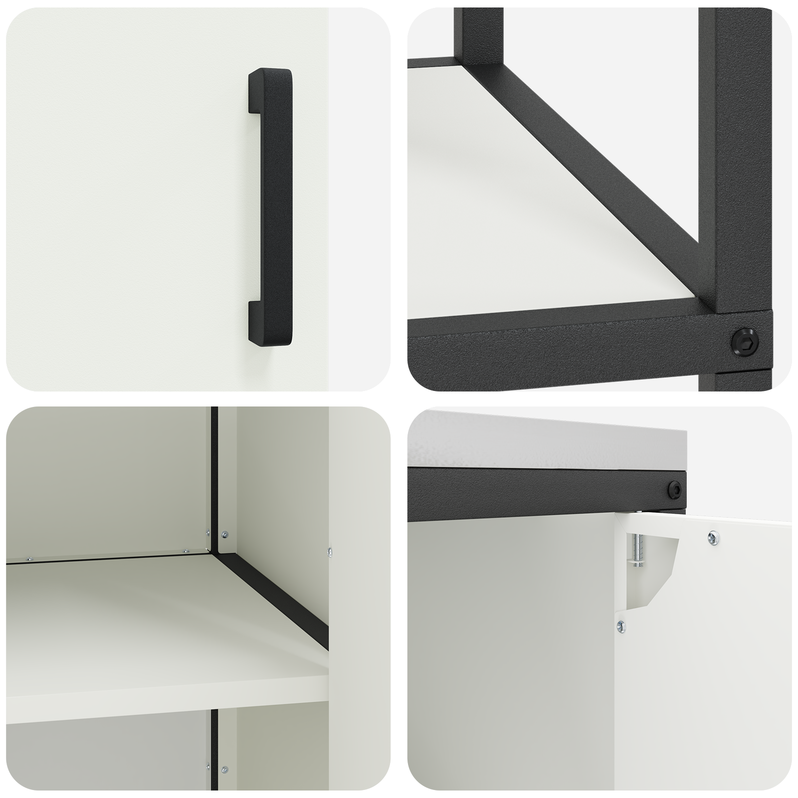 Set de depozitare pentru bucătărie 3 pcs Alb 180 x 50 x 92 cm GartenMobel Dekor