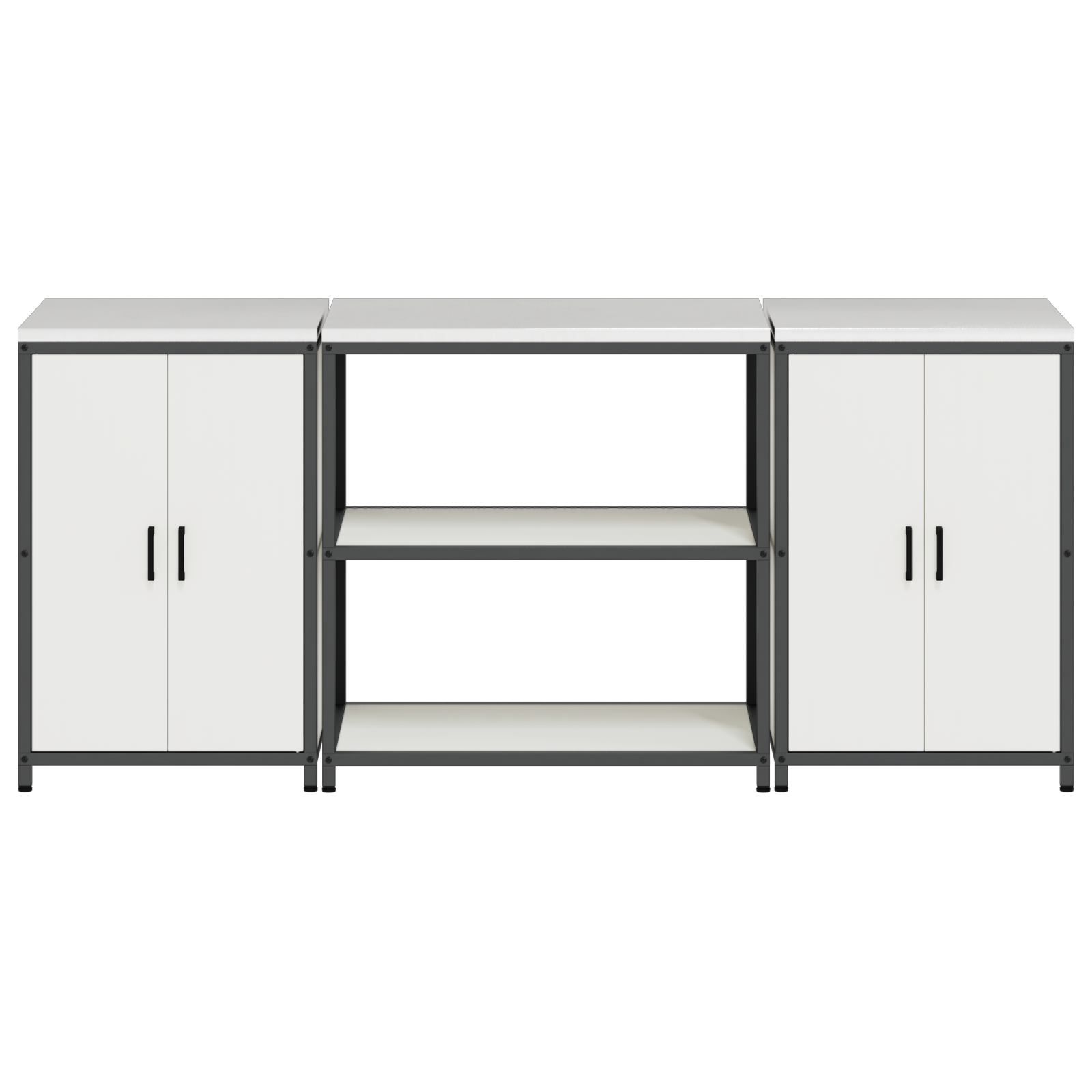 Set de depozitare pentru bucătărie 3 pcs Alb 210 x 50 x 92 cm GartenMobel Dekor