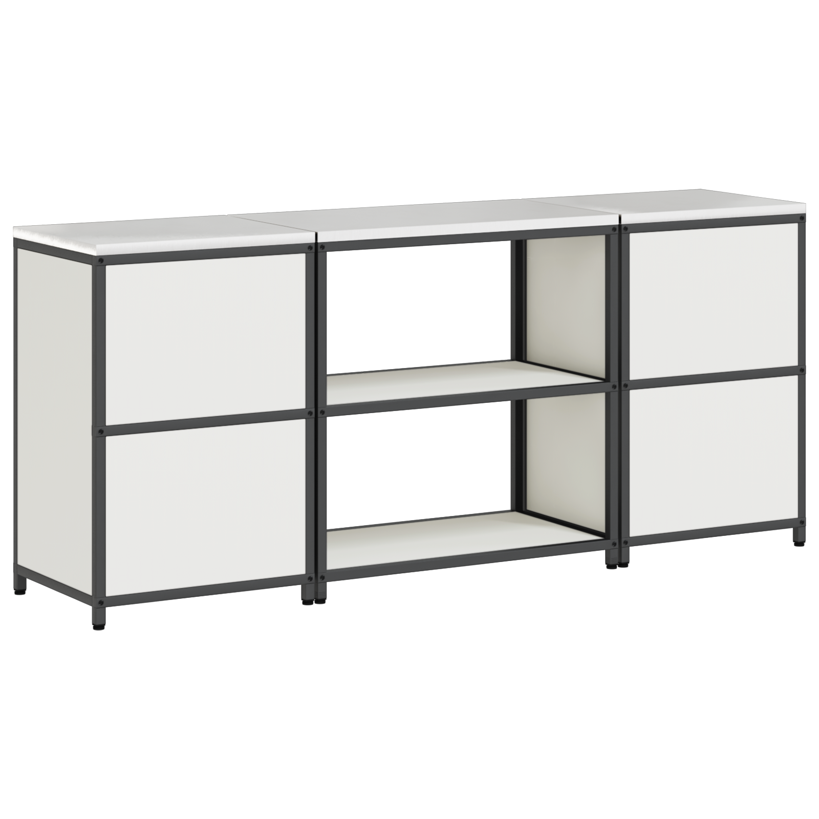 Set de depozitare pentru bucătărie 3 pcs Alb 210 x 50 x 92 cm GartenMobel Dekor