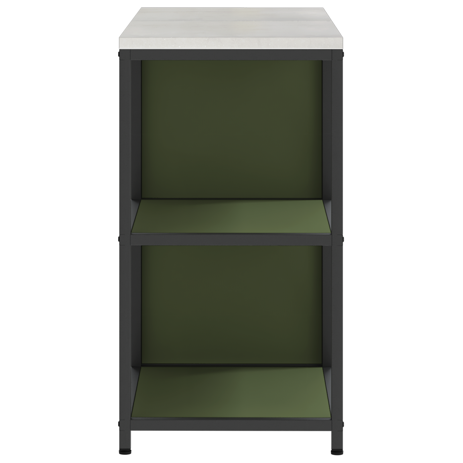 Set de depozitare pentru bucătărie cu raft 2 pcs Verde măsliniu GartenMobel Dekor
