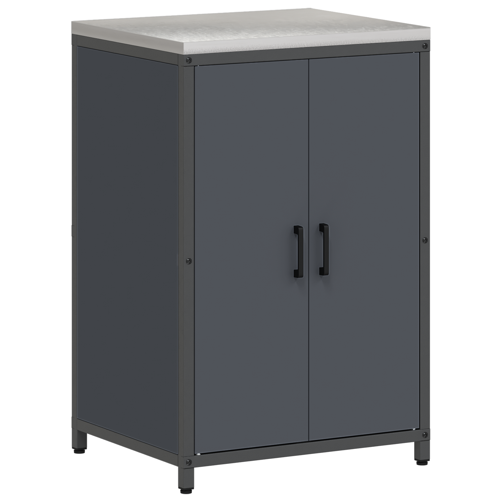 Set de depozitare pentru bucătărie cu raft cu depozitare cu ușă Ajustabil 2 pcs Antracit GartenMobel Dekor