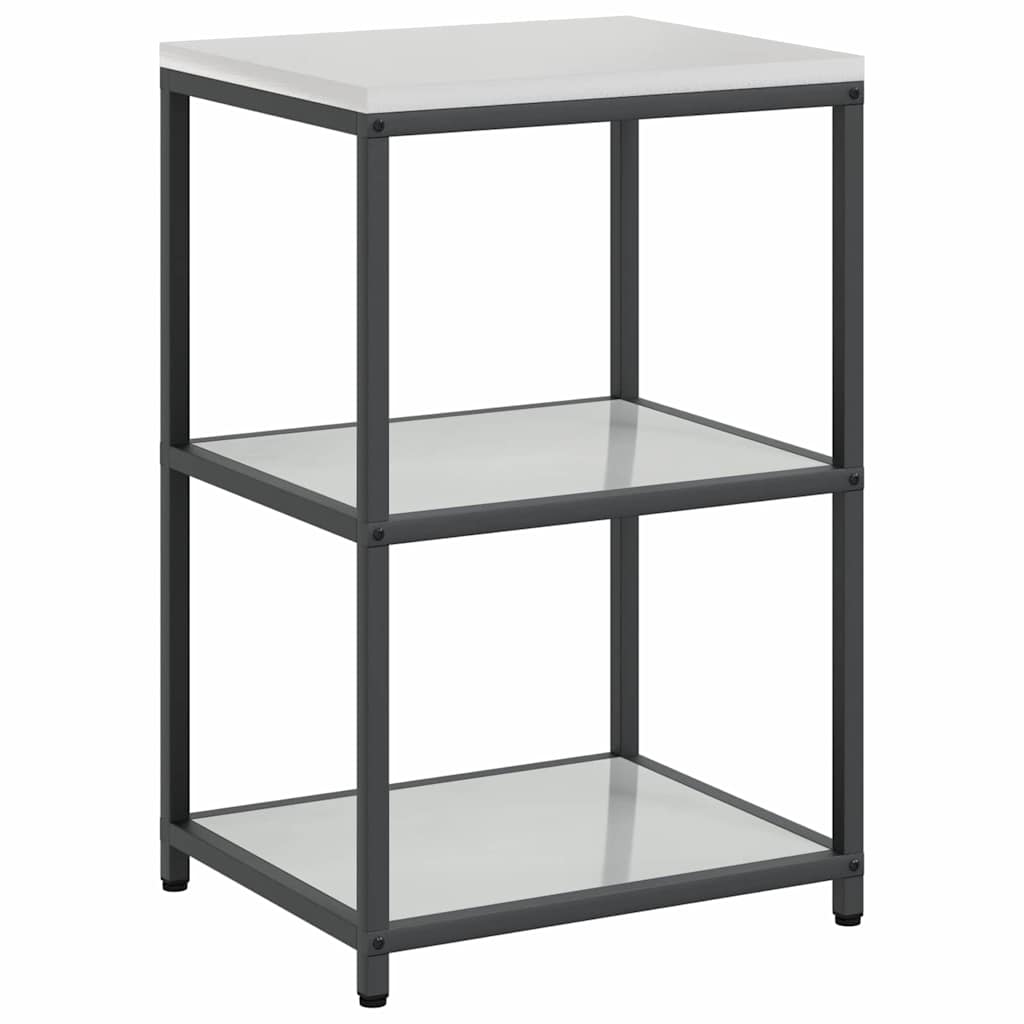 Set de depozitare pentru bucătărie cu raft cu depozitare cu ușă Ajustabil 2 pcs Argintiu GartenMobel Dekor