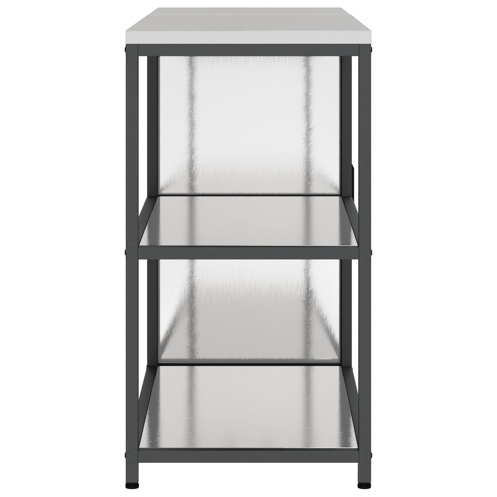 Set de depozitare pentru bucătărie cu raft cu depozitare cu ușă Ajustabil 2 pcs Argintiu GartenMobel Dekor