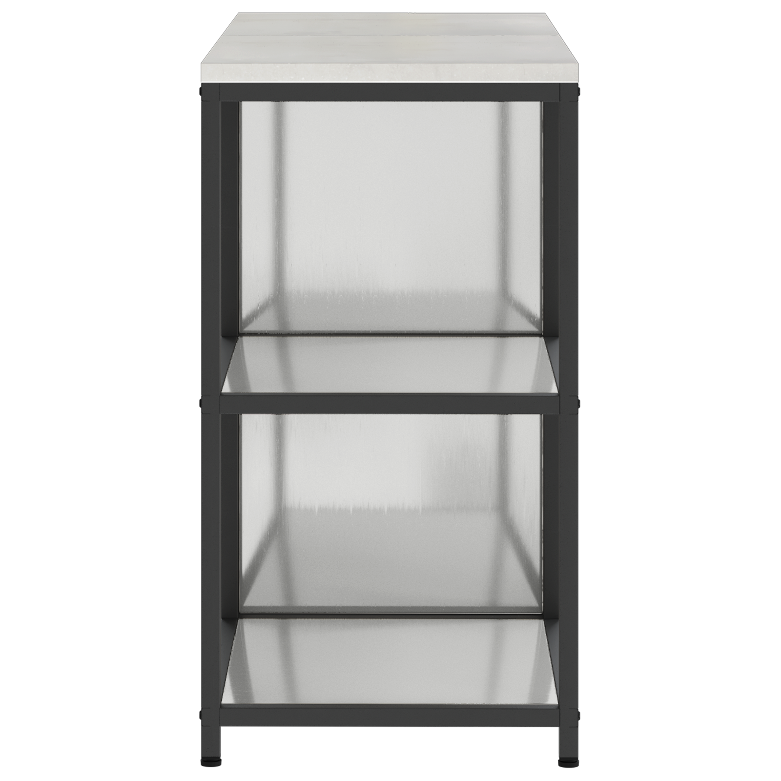 Set de depozitare pentru bucătărie cu raft cu depozitare cu ușă Ajustabil 2 pcs Argintiu GartenMobel Dekor