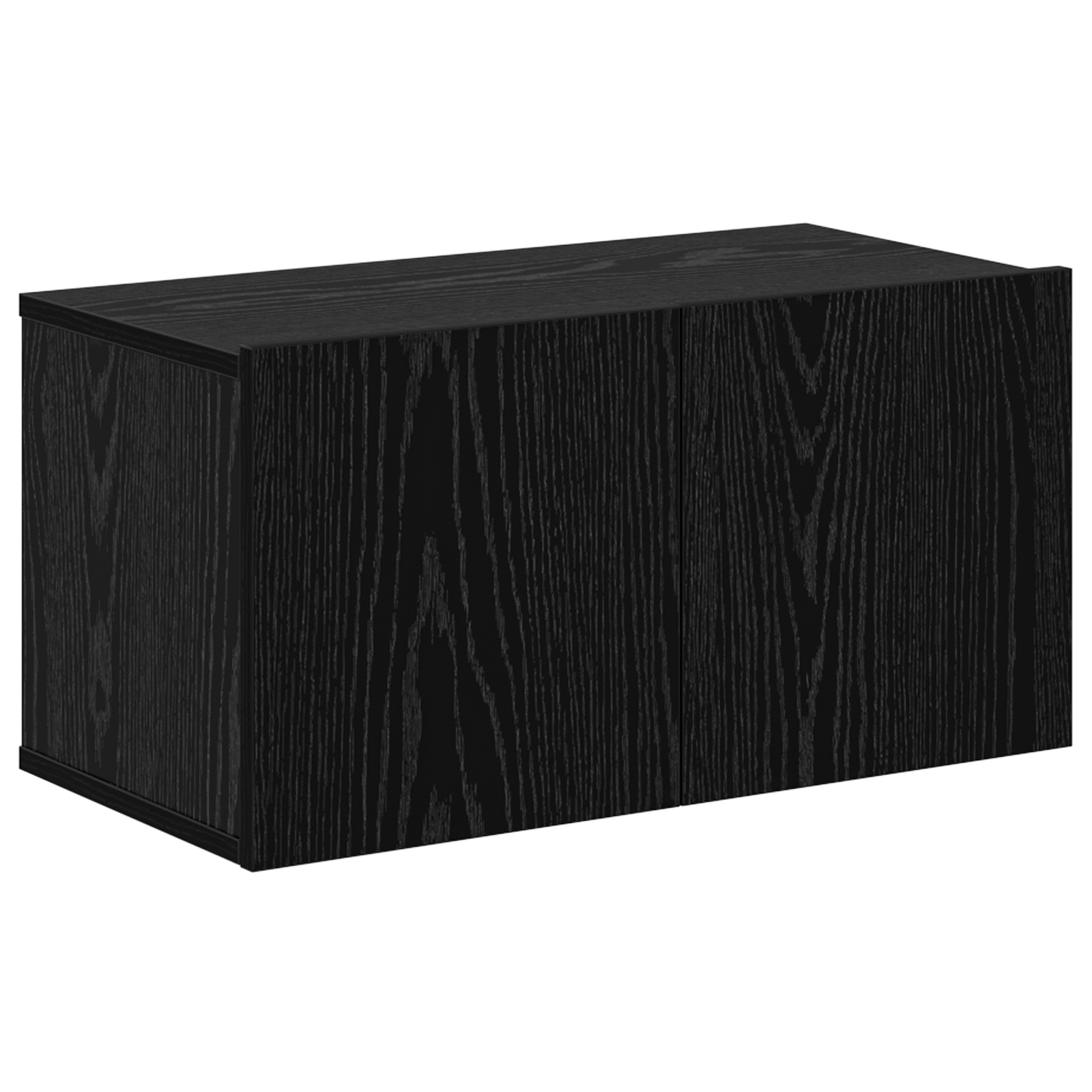Dulap pentru TV pe Perete cu raft Altele cu depozitare cu ușă 4 pcs Stejar negru GartenMobel Dekor