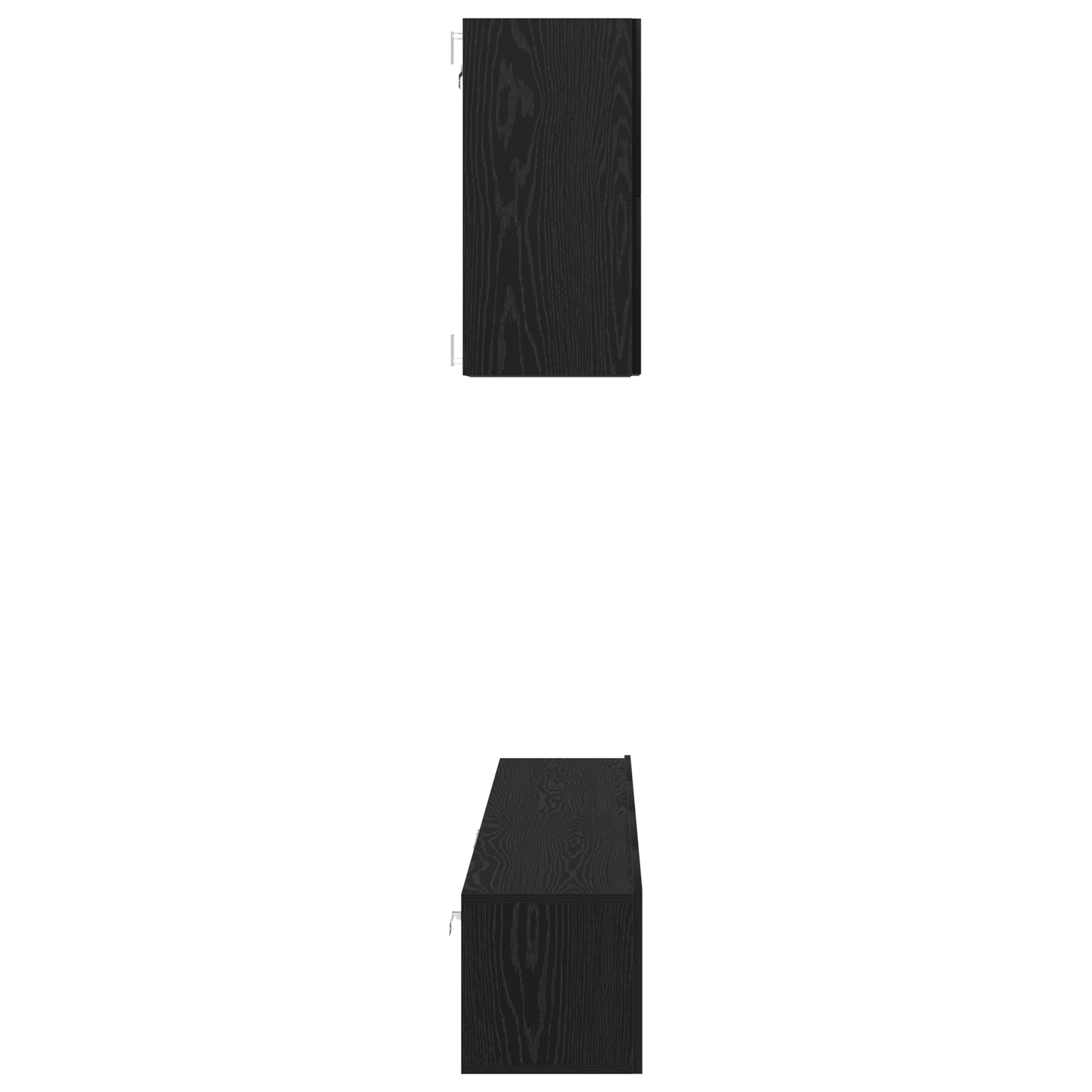 Set comodă TV 5 pcs Stejar negru 100 x 30 x 30 cm Lemn compozit GartenMobel Dekor