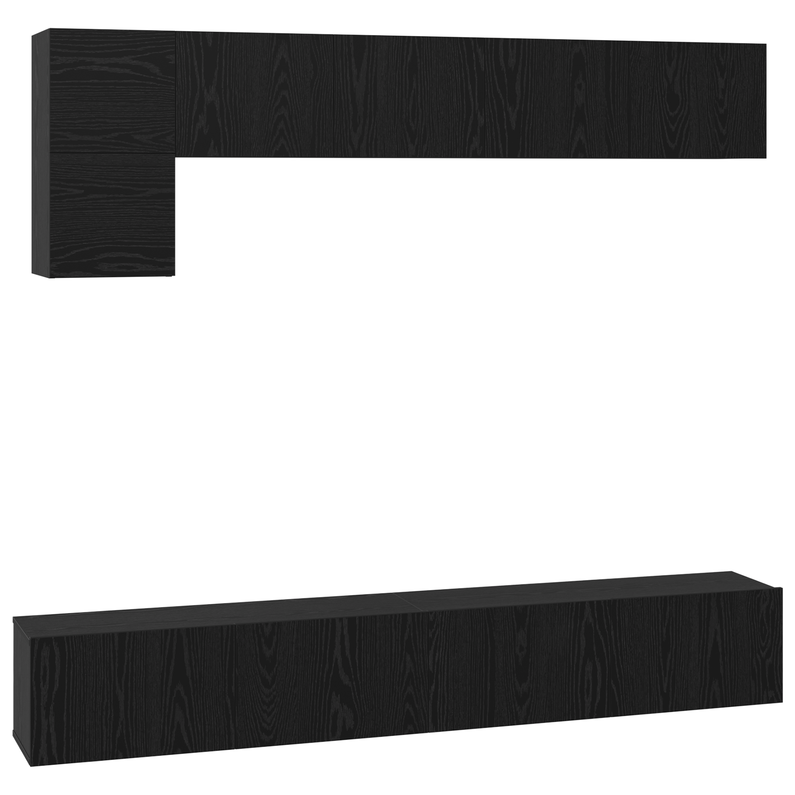Set comodă TV 5 pcs Stejar negru 100 x 30 x 30 cm Lemn compozit GartenMobel Dekor