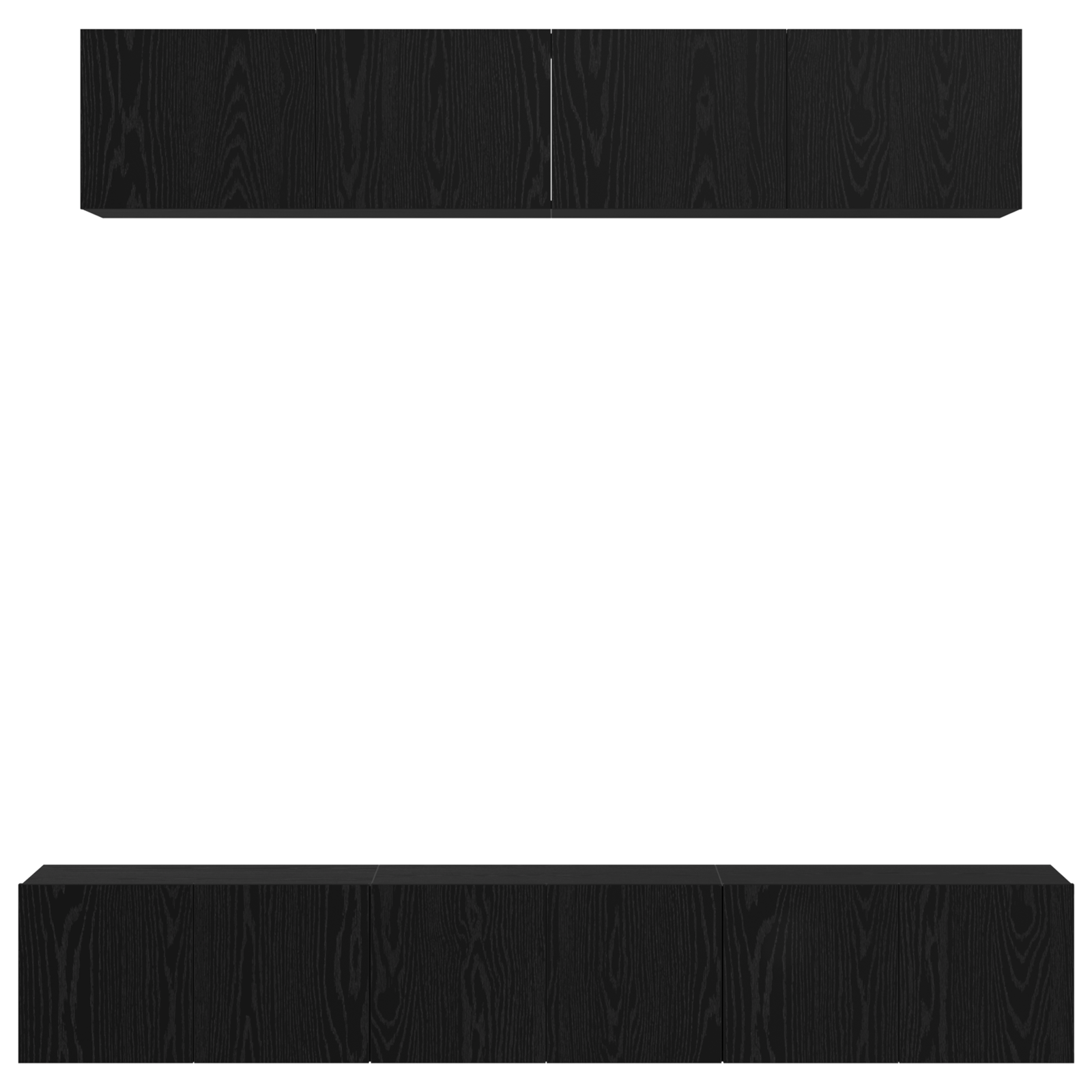 Set comodă TV 5 pcs Stejar negru 80 x 30 x 30 cm Lemn compozit GartenMobel Dekor