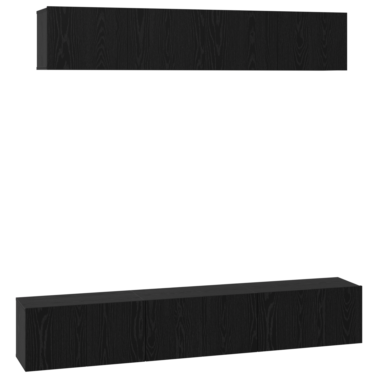 Set comodă TV 5 pcs Stejar negru 80 x 30 x 30 cm Lemn compozit GartenMobel Dekor