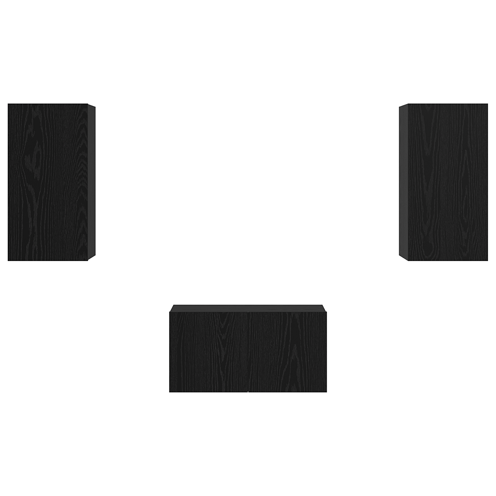 Set comodă TV cu raft 3 pcs Stejar negru 60 x 30 x 30.5 cm GartenMobel Dekor