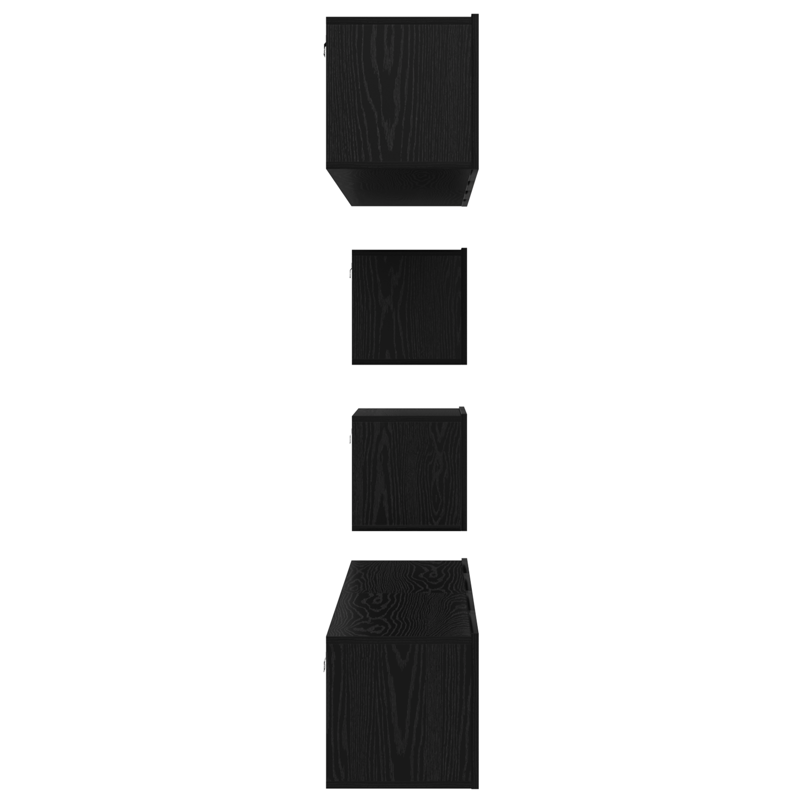 Set comodă TV cu raft Altele 6 pcs Stejar Negru 80 x 30 x 30.5 cm mic GartenMobel Dekor