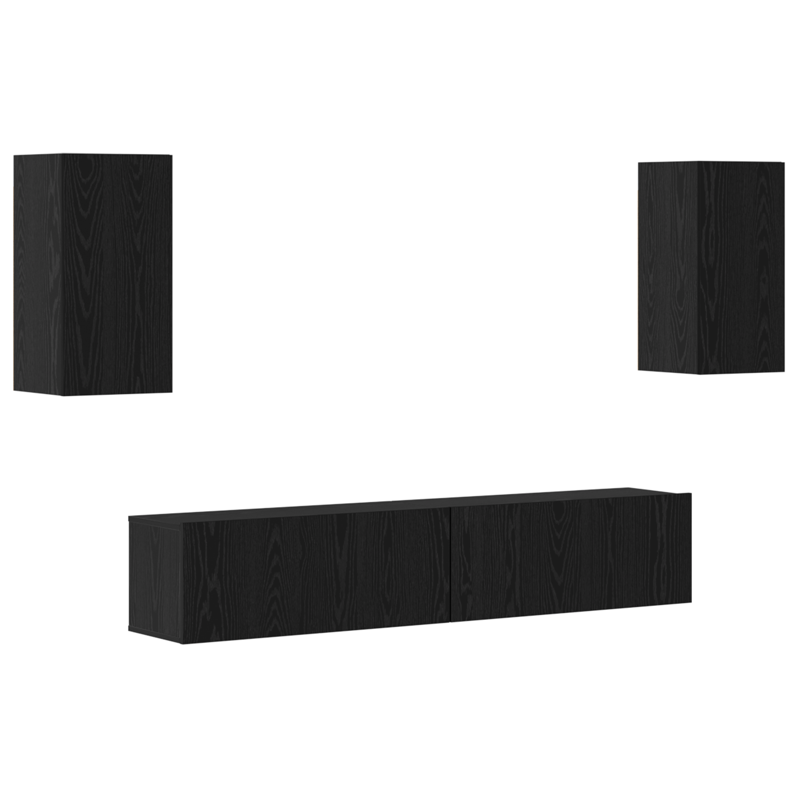 Set dulapuri TV cu raft 4 pcs Stejar negru 80 x 30 x 30.5 cm GartenMobel Dekor