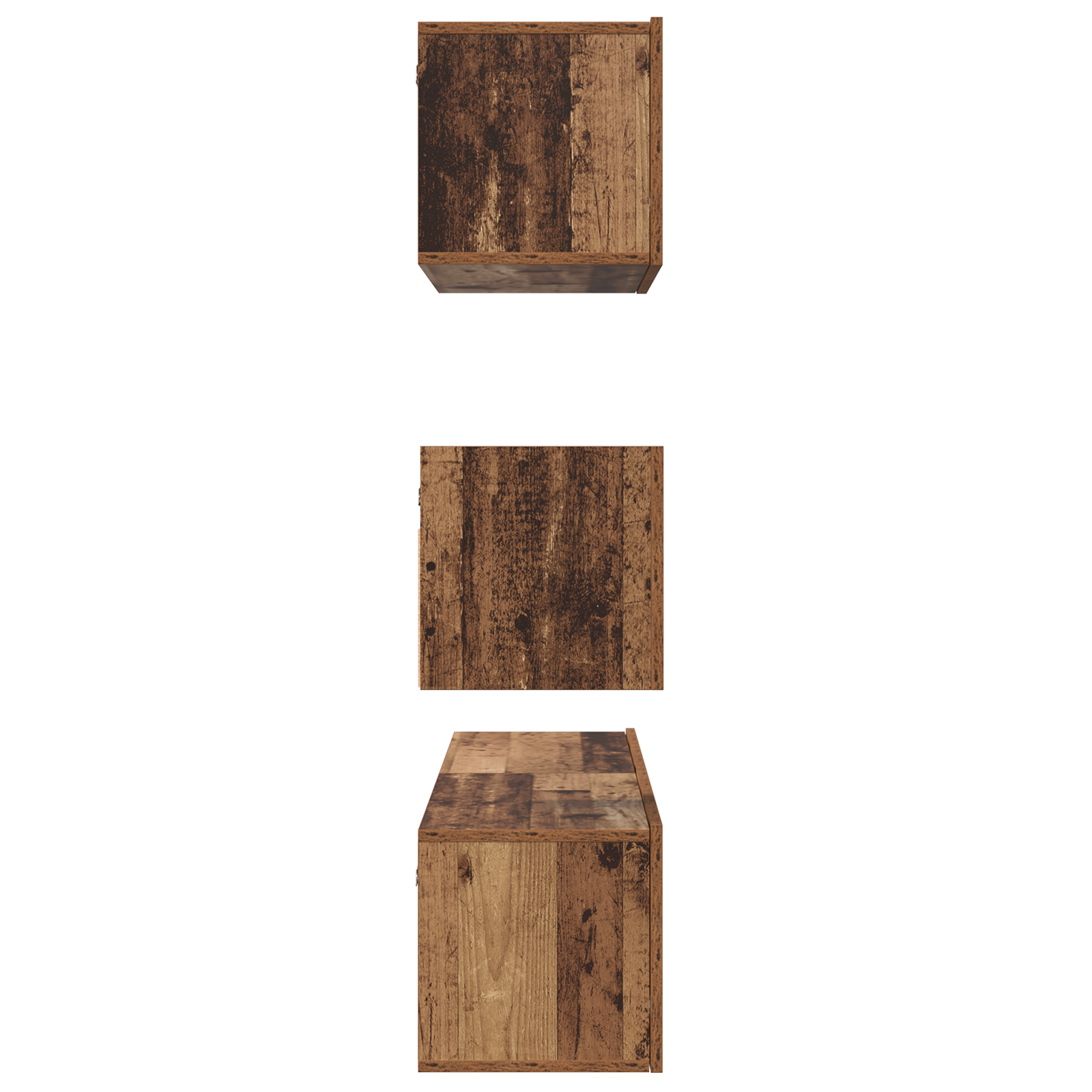Set unitate TV Altele cu depozitare cu ușă 4 pcs Lemn vechi 60 x 30 x 30 cm GartenMobel Dekor