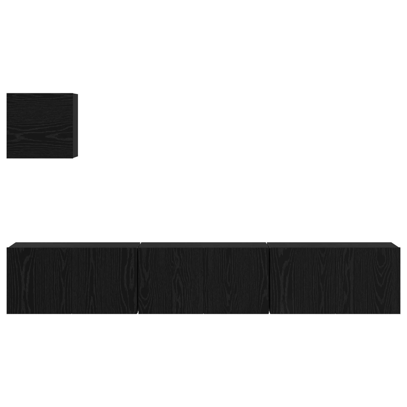 Set unitate TV Altele cu depozitare cu ușă 4 pcs Stejar negru 60 x 30 x 30 cm GartenMobel Dekor