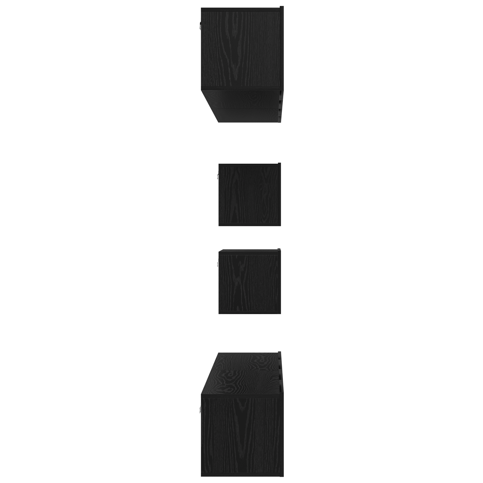 Bibliotecă TV 6 pcs Stejar negru 80 x 30 x 30.5 cm GartenMobel Dekor