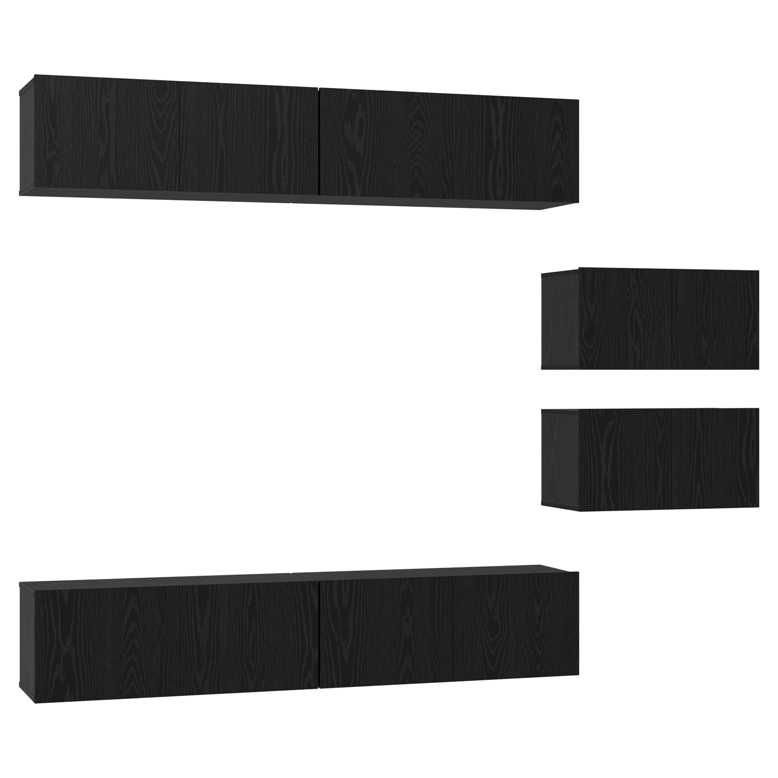 Bibliotecă TV 6 pcs Stejar negru 80 x 30 x 30.5 cm GartenMobel Dekor