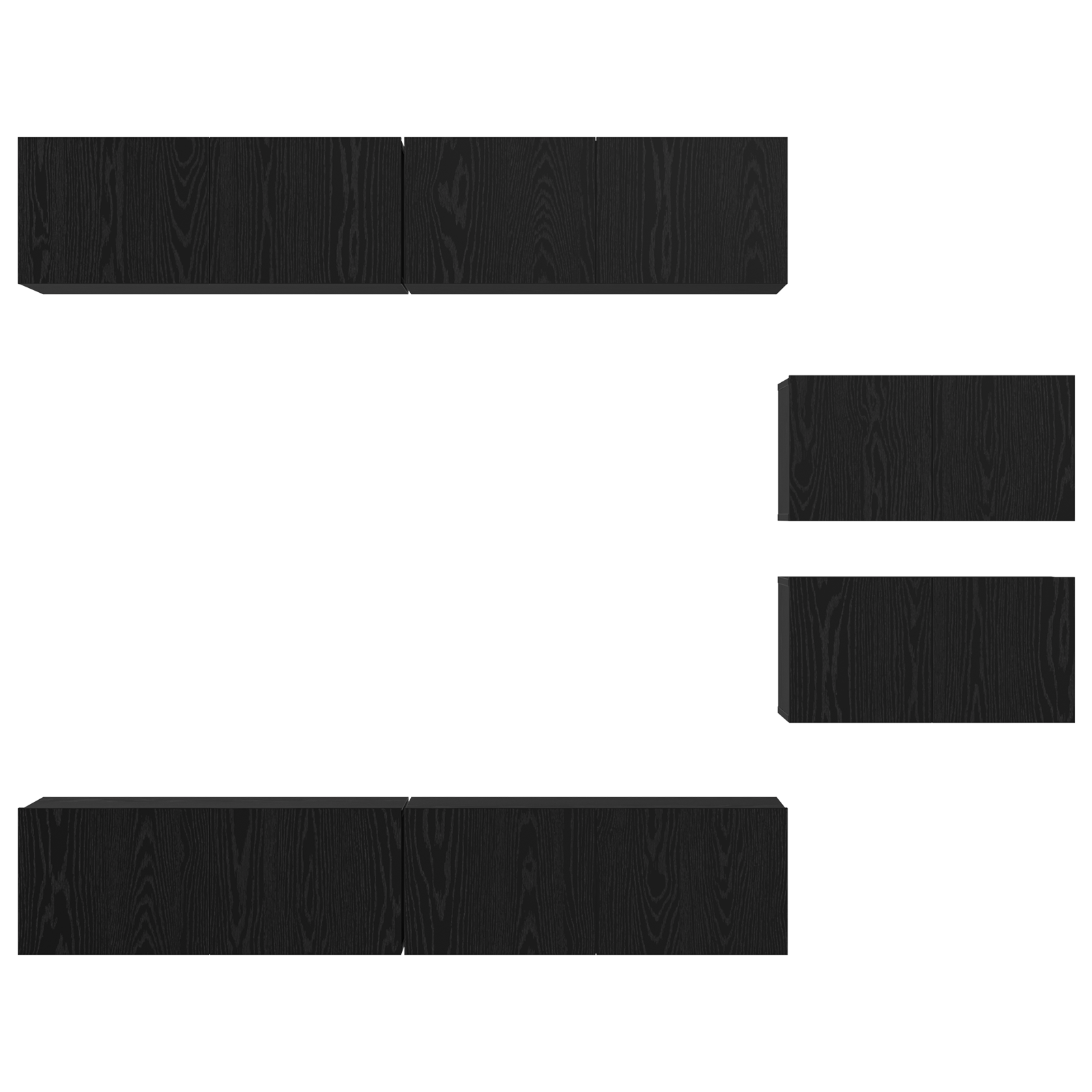Bibliotecă TV 6 pcs Stejar negru 80 x 30 x 30.5 cm GartenMobel Dekor
