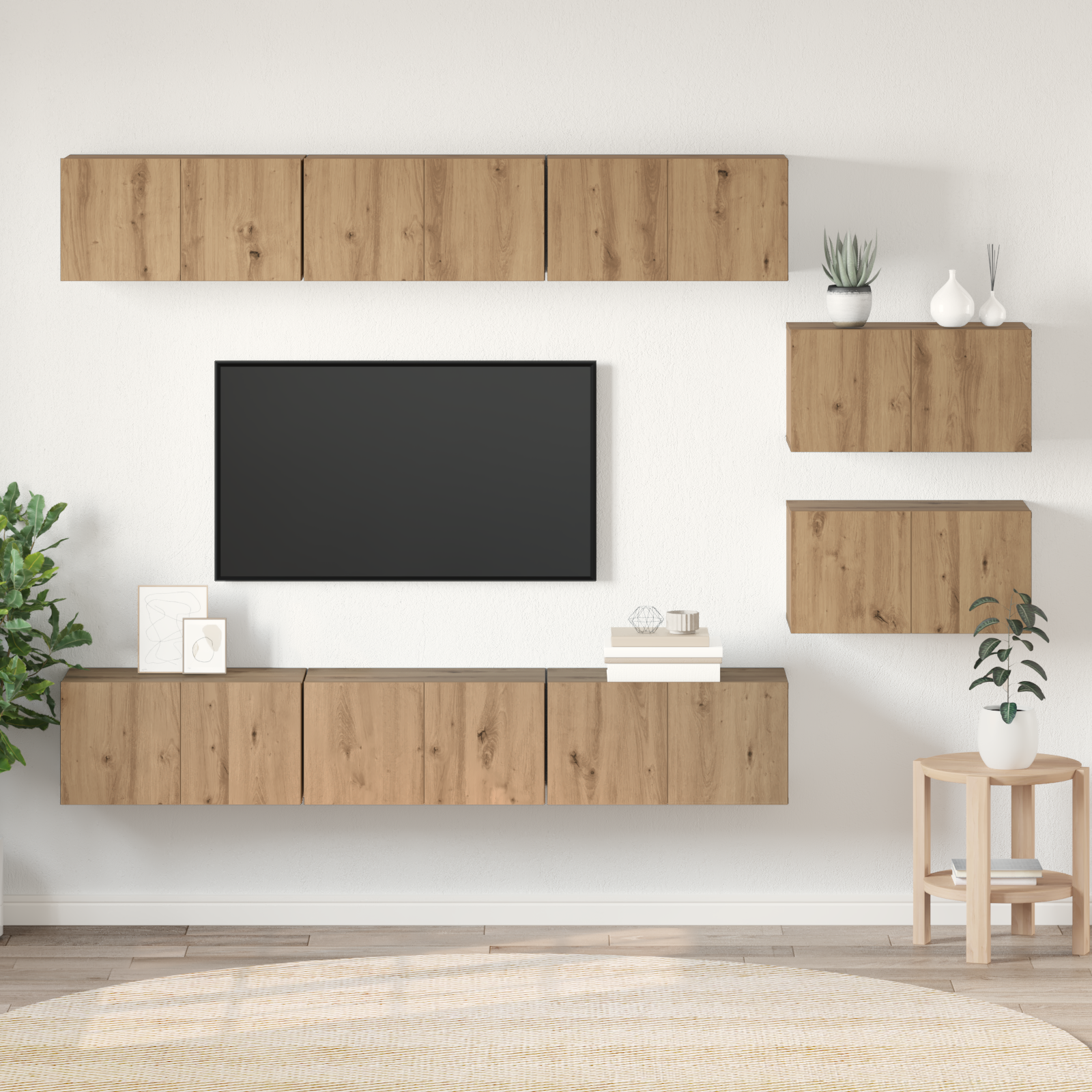 Bibliotecă TV 8 pcs Stejar artisanal 60 x 30 x 30.5 cm GartenMobel Dekor