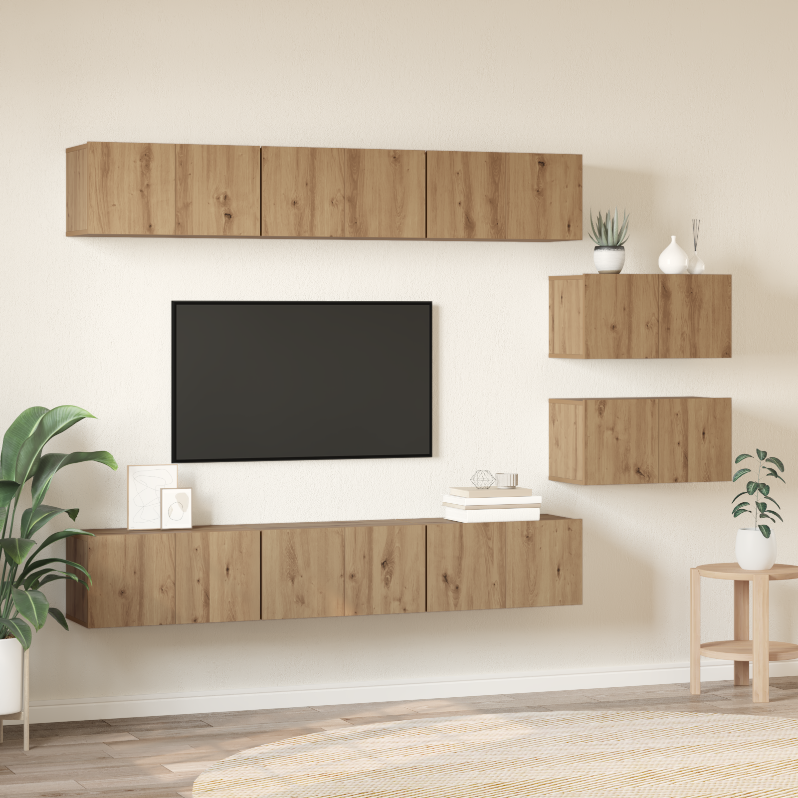 Bibliotecă TV 8 pcs Stejar artisanal 60 x 30 x 30.5 cm GartenMobel Dekor