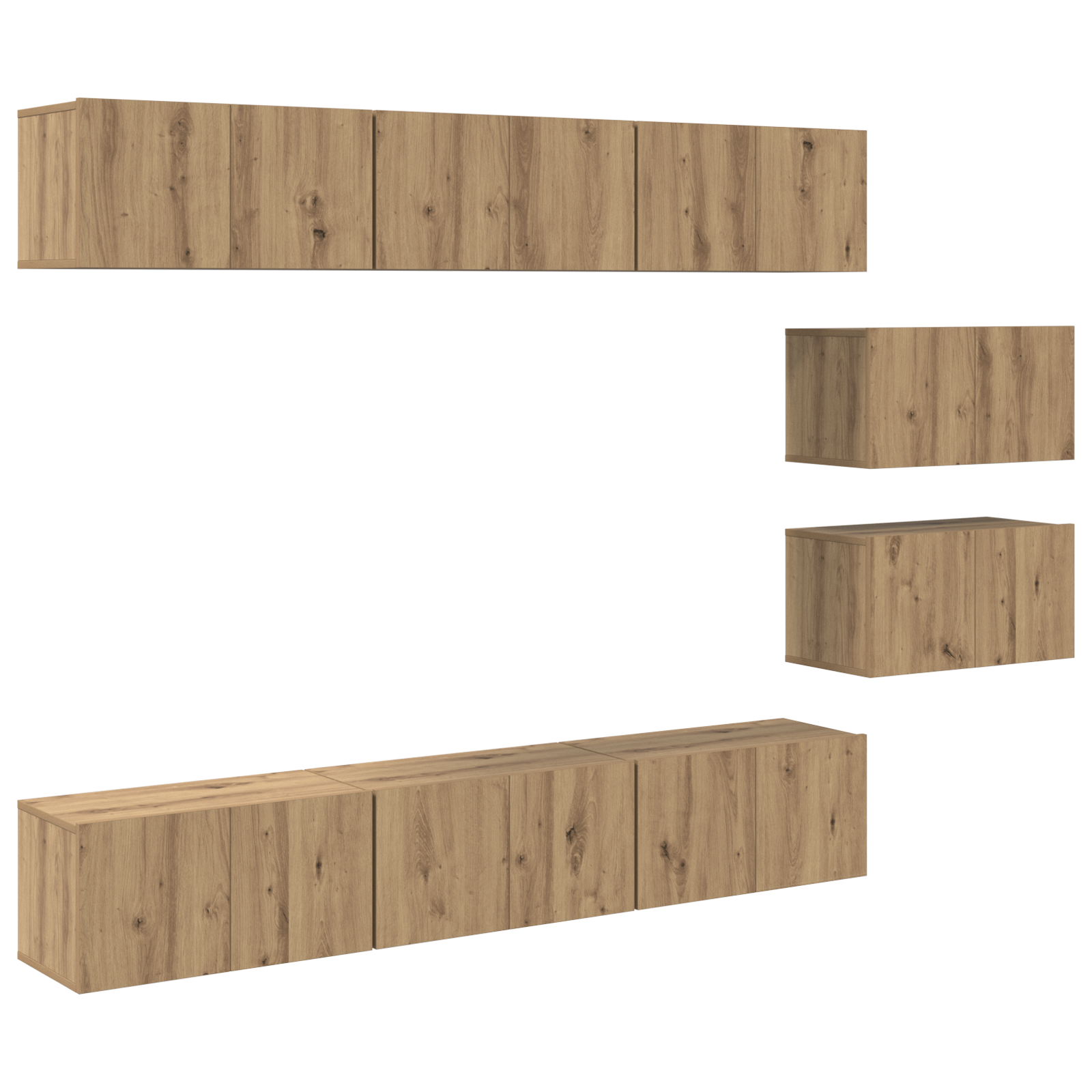 Bibliotecă TV 8 pcs Stejar artisanal 60 x 30 x 30.5 cm GartenMobel Dekor