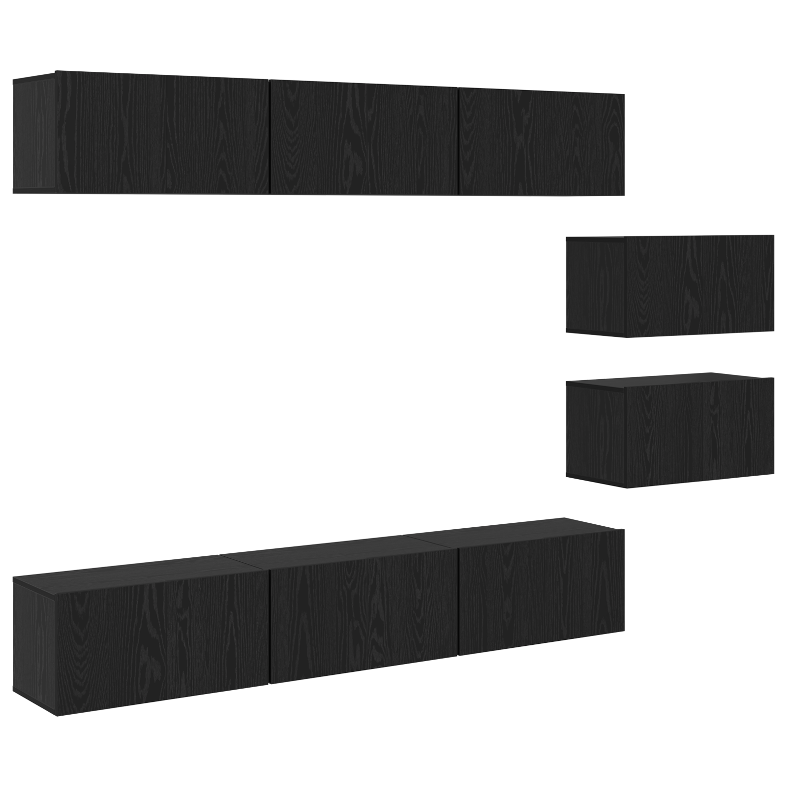Bibliotecă TV 8 pcs Stejar negru 60 x 30 x 30.5 cm GartenMobel Dekor