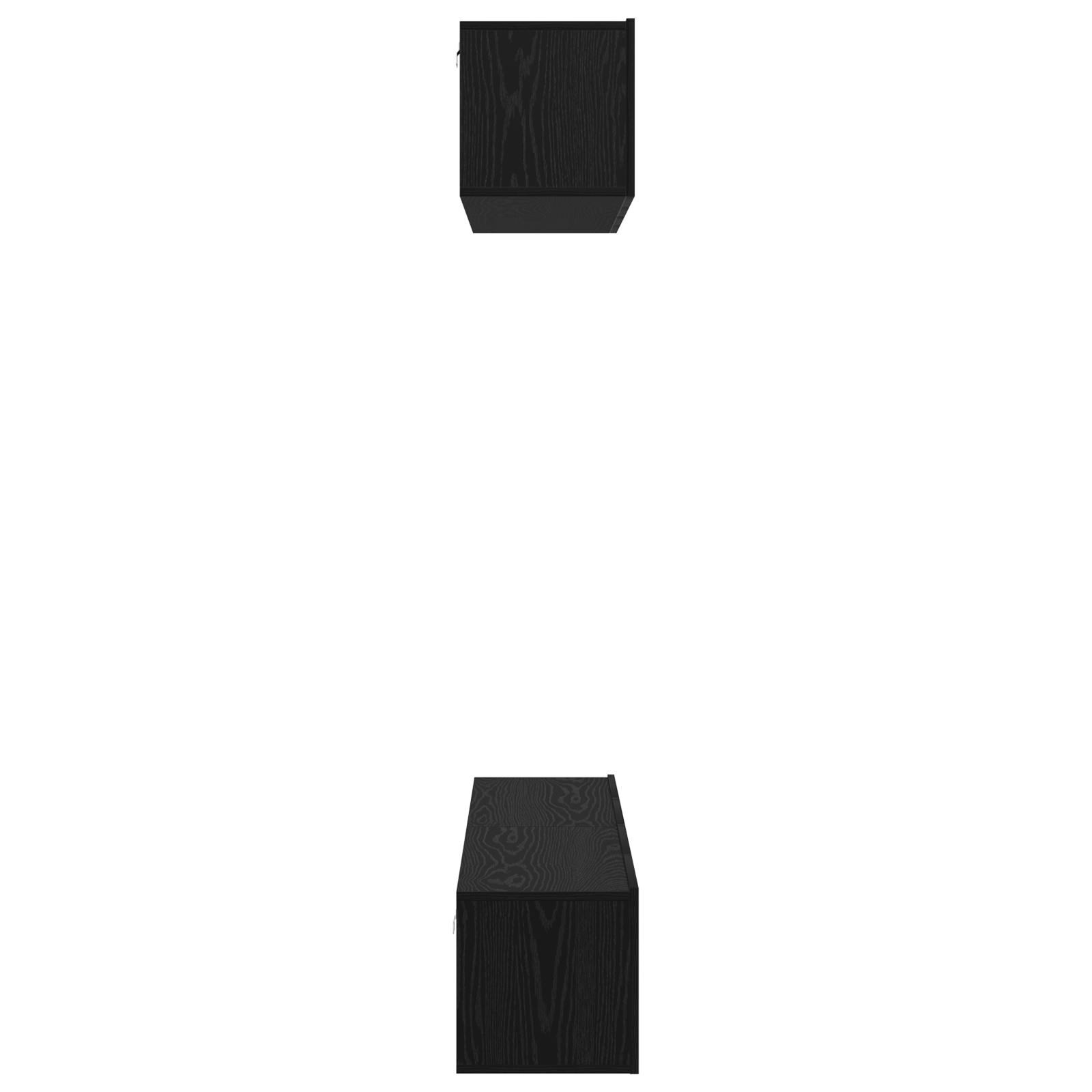Dulap pentru TV pe Perete Altele cu depozitare cu ușă 4 pcs Stejar Negru GartenMobel Dekor